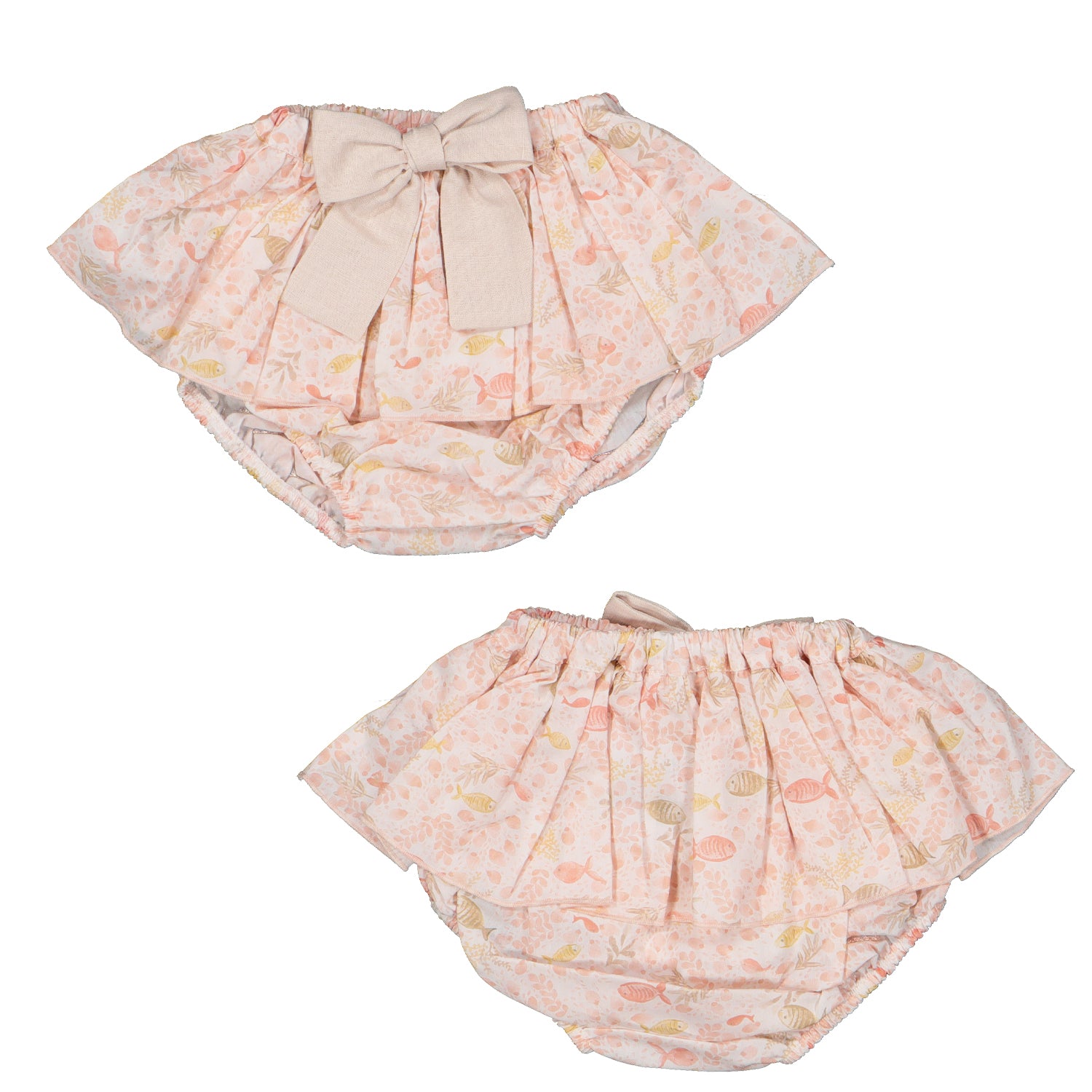 Pink Ocean Print Bloomer Set
