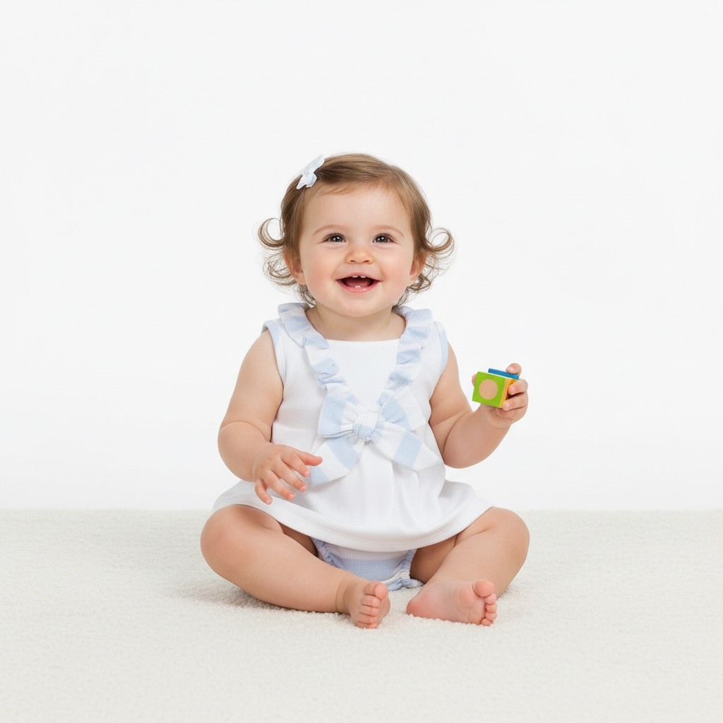 Blue Stripe Pique Knicker Set