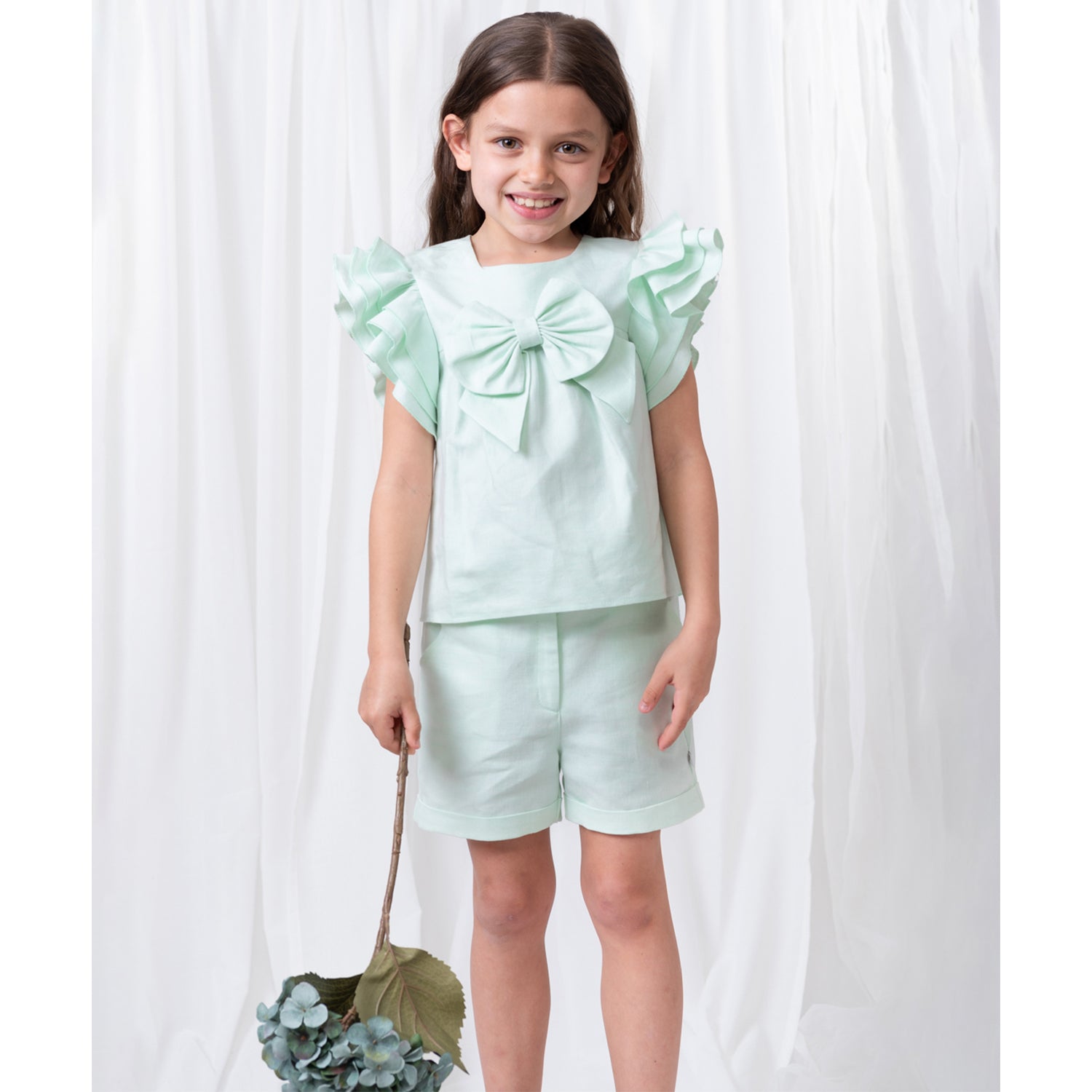 Mint Frill Short Set