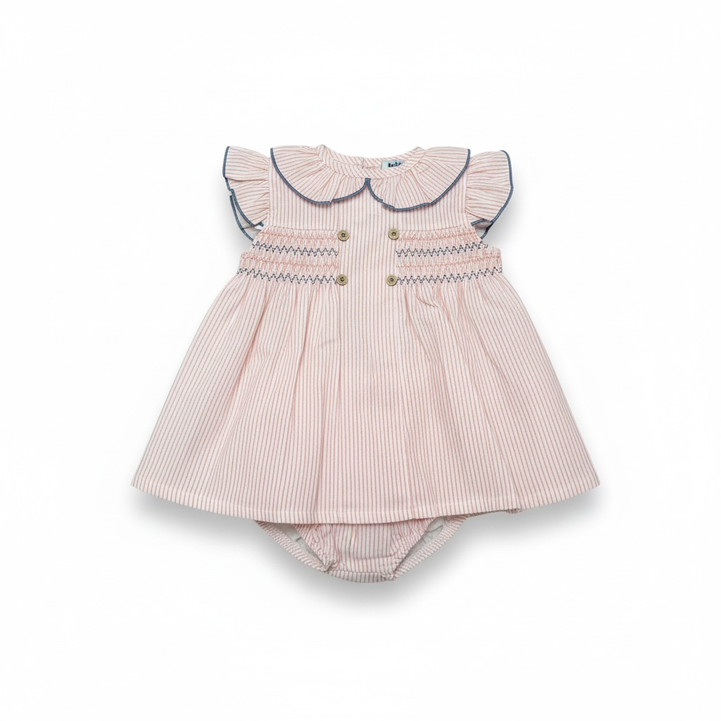 Pink Stripe Dress & Bloomers