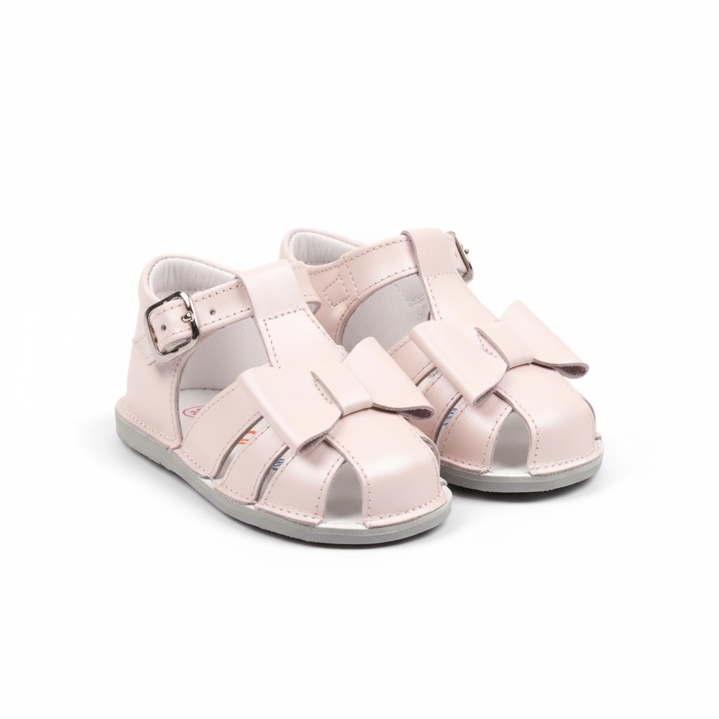 Pearlised Pink Bow Pre-Walker