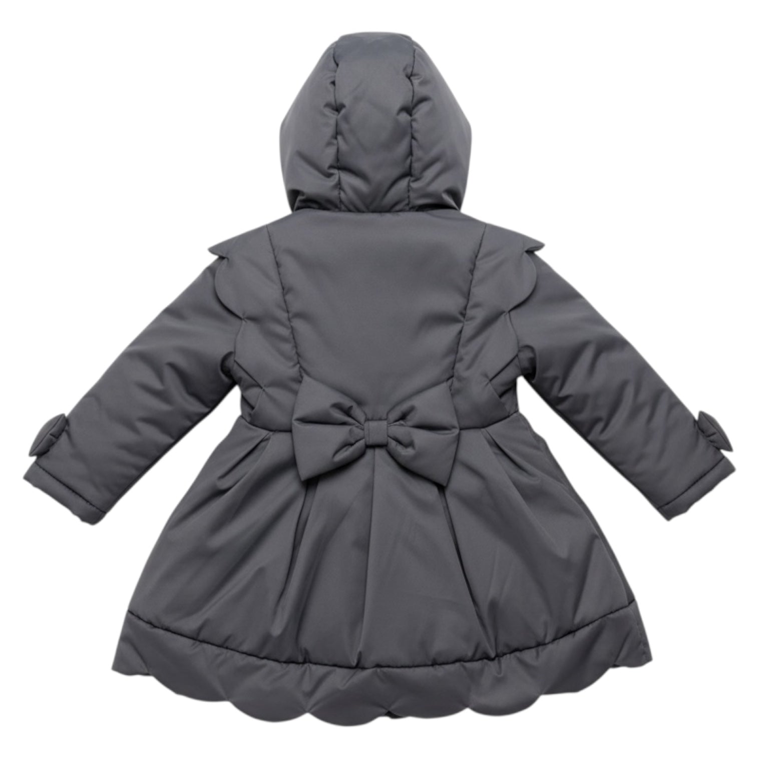 Scallop School Coat - Grey