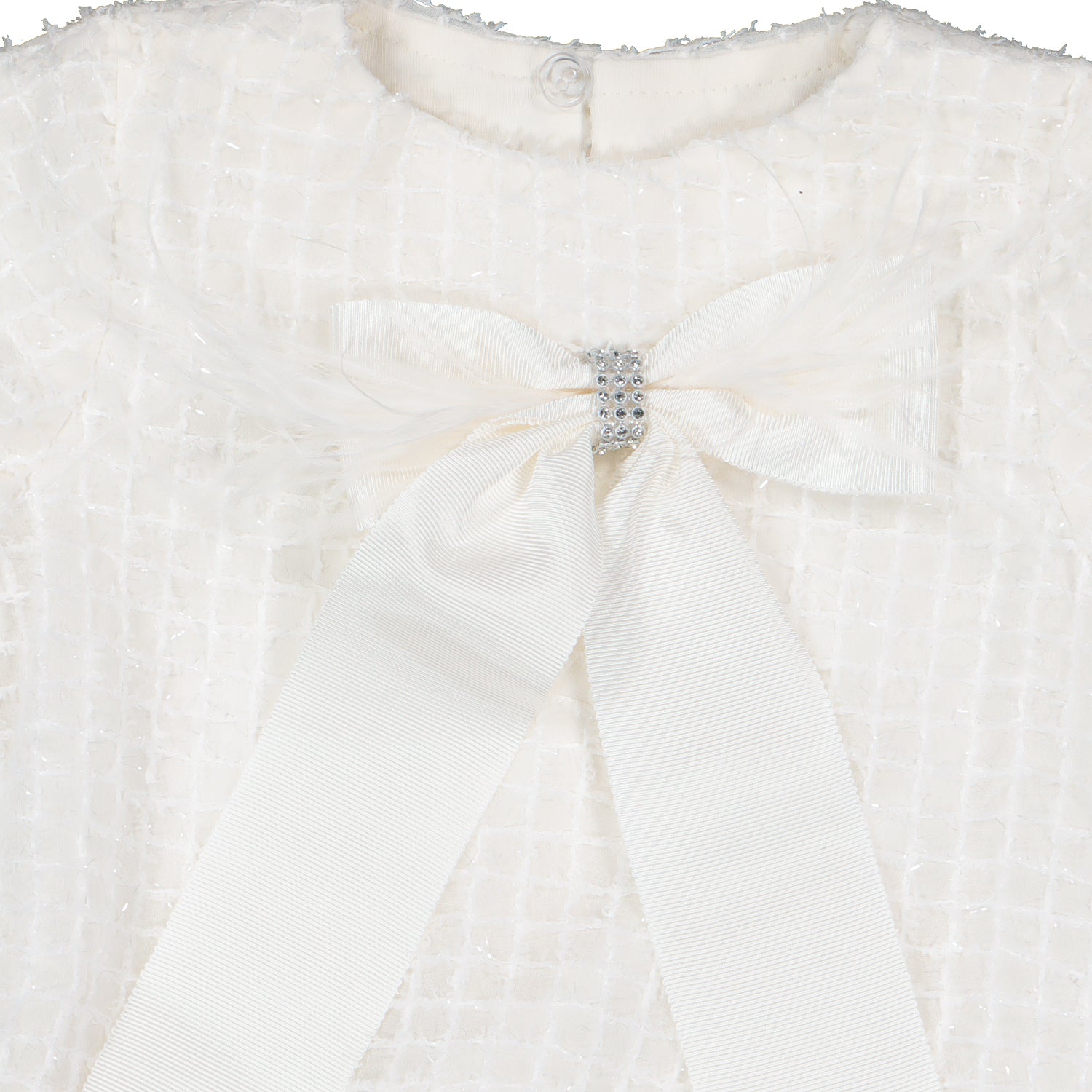 Ivory Square Patterned Dress