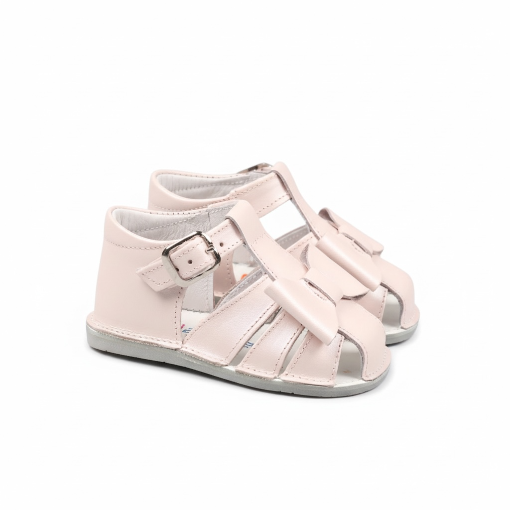 Pearlised Pink Bow Pre-Walker