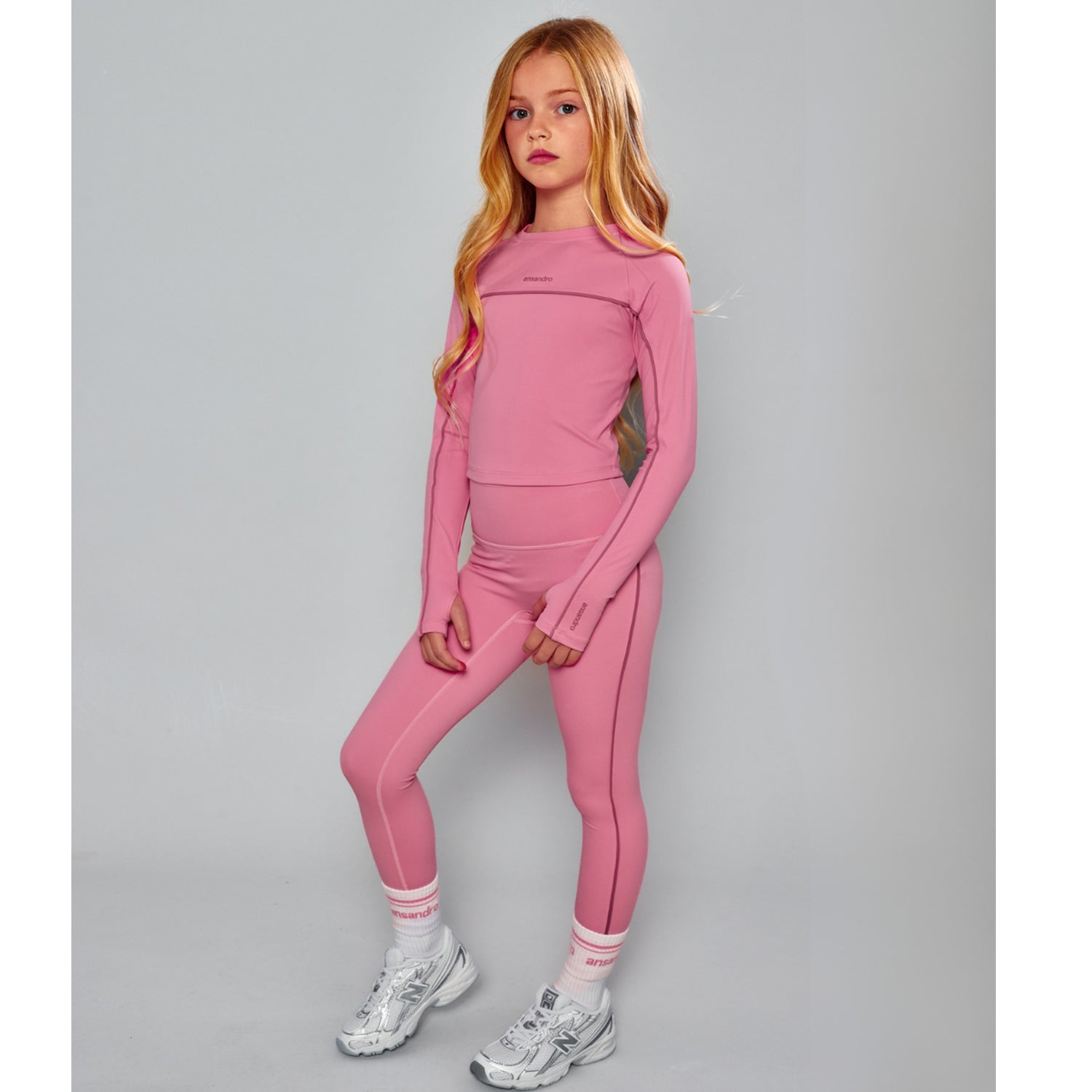 Dusty Rose Athletic Top & Legging Set