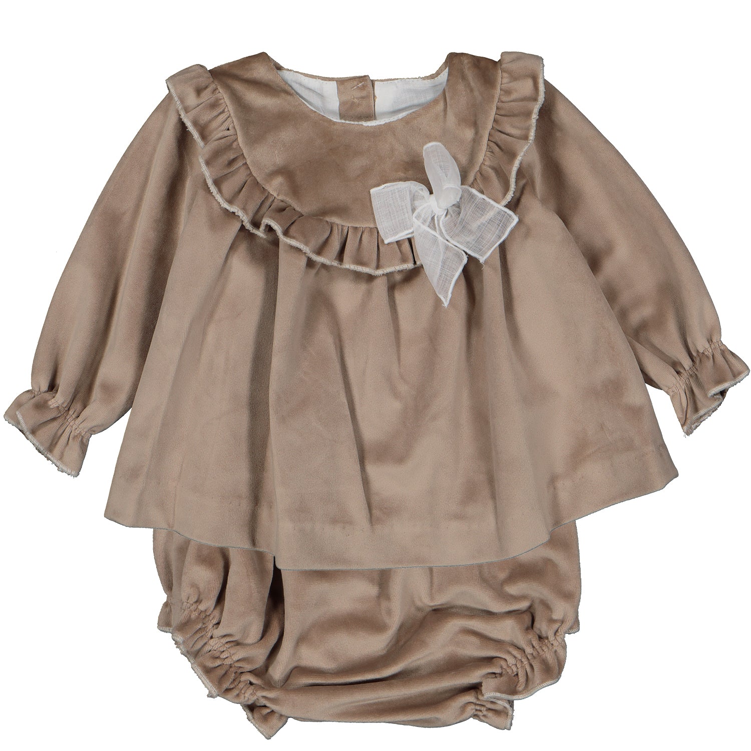 Hazel Brown Velvet Bloomer Set