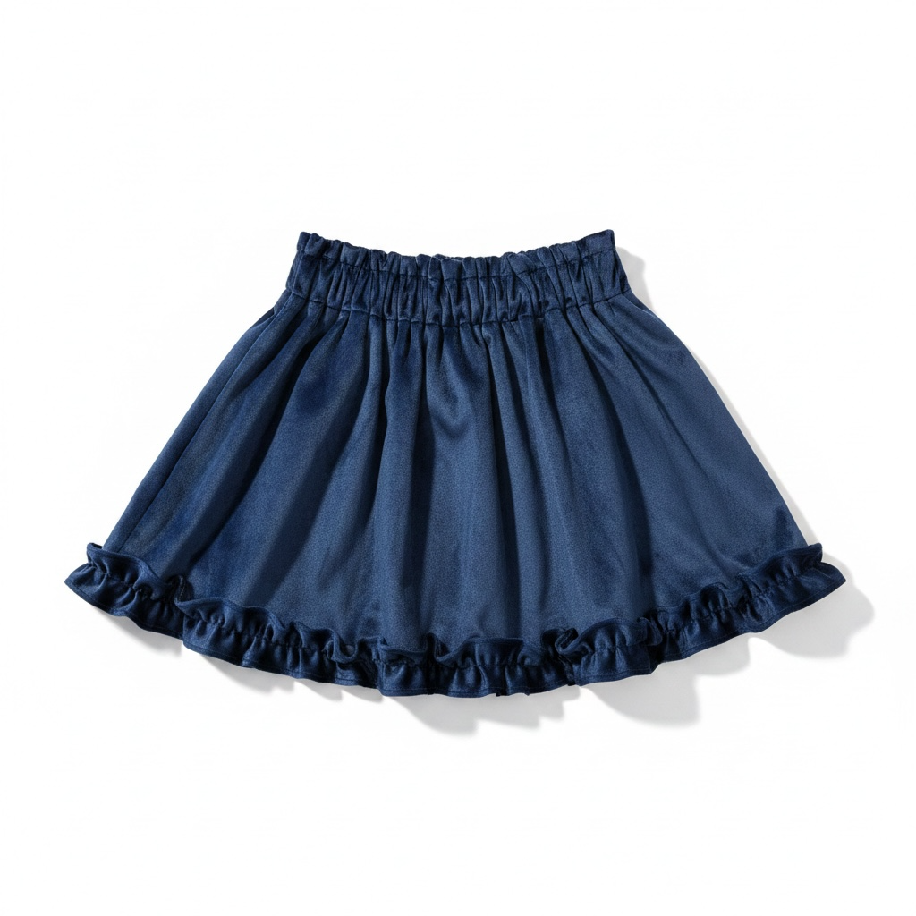 Navy Velvet Skirt
