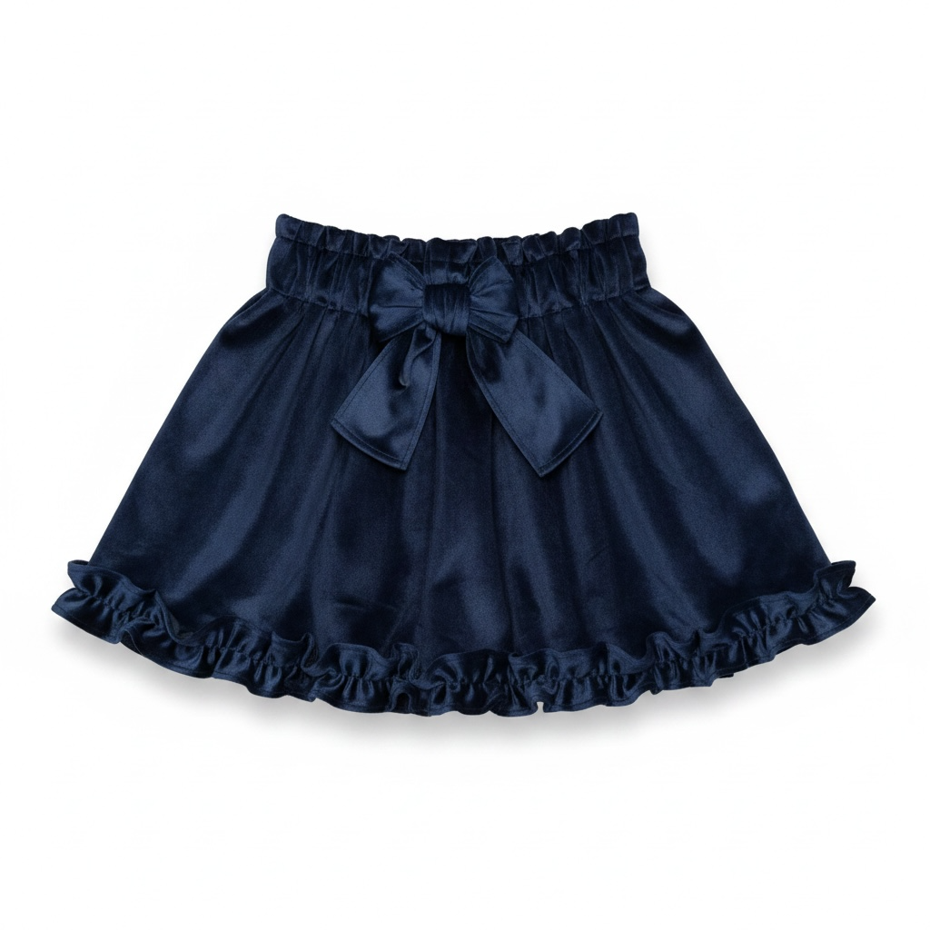 Navy Velvet Skirt