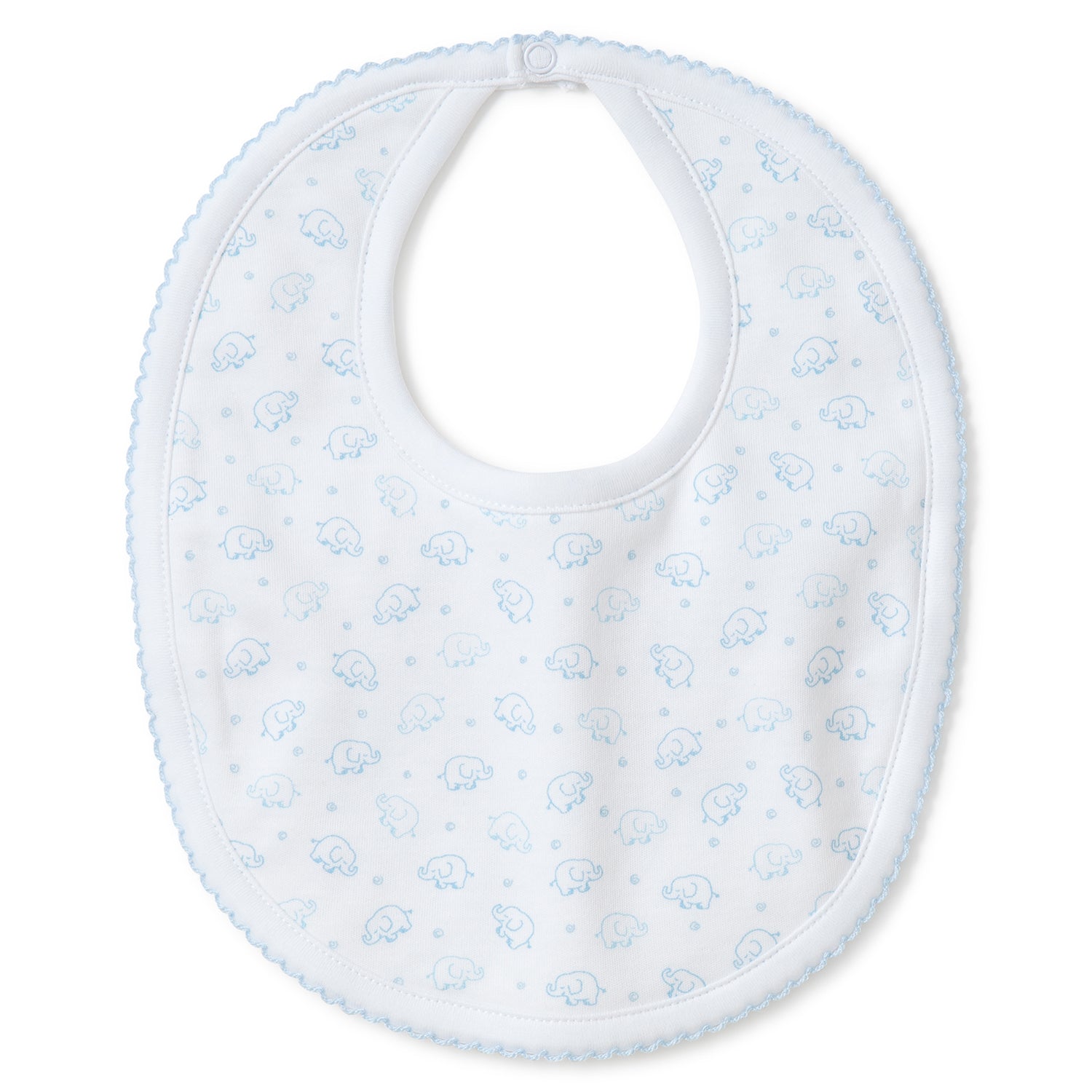 Blue Elephant Print Bib