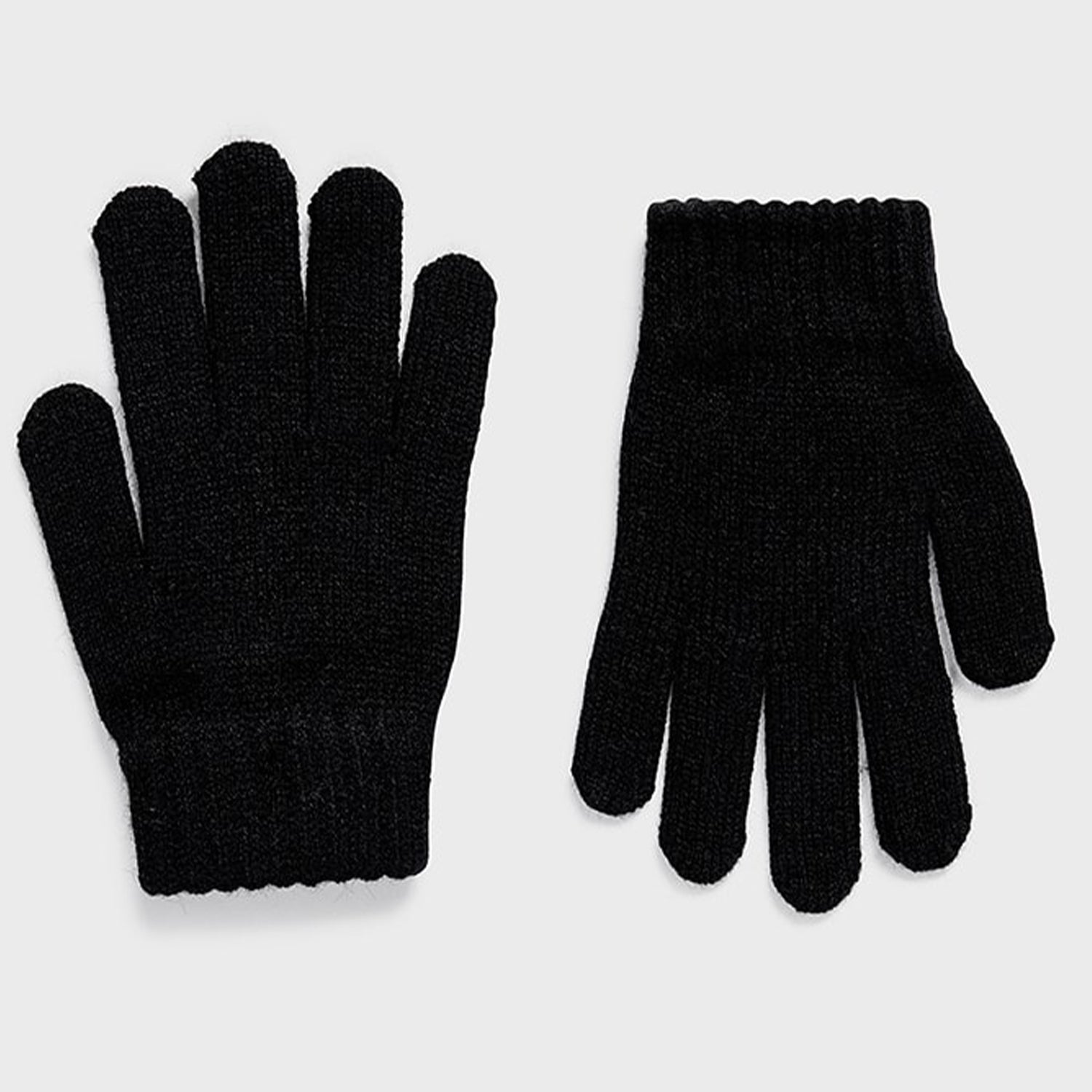 Black Knitted Gloves