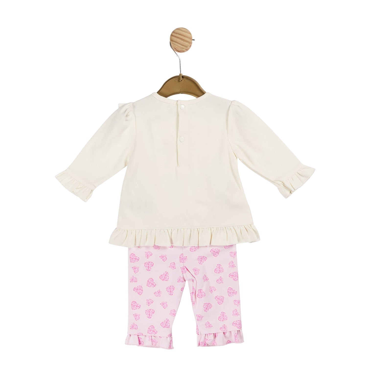 Pink Frill Heart Legging Set