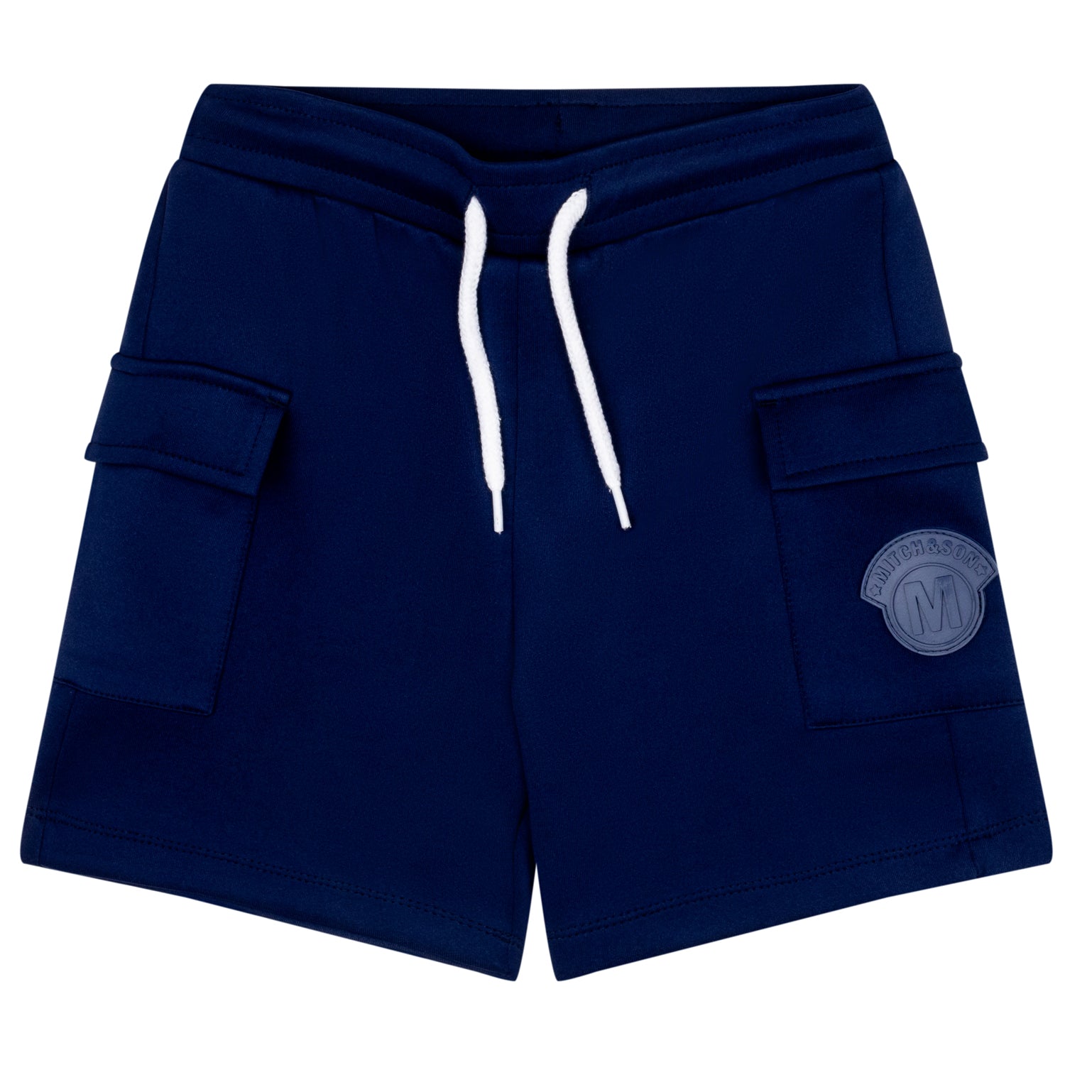 Navy Poly Shorts