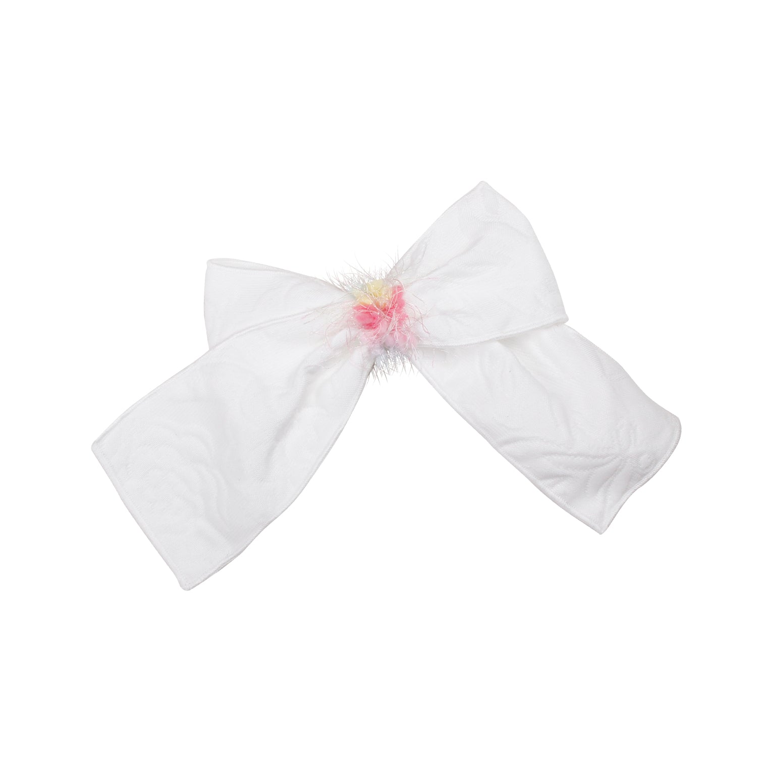 White Jacquard Bow