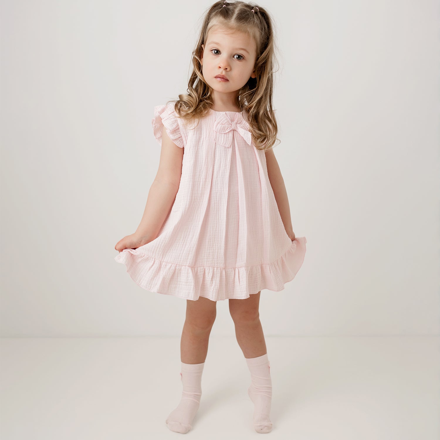 Pale Pink Crepe Dress