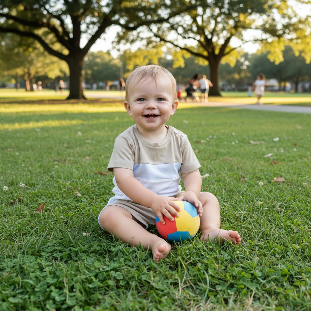 Beige & Sky Blue Short Set