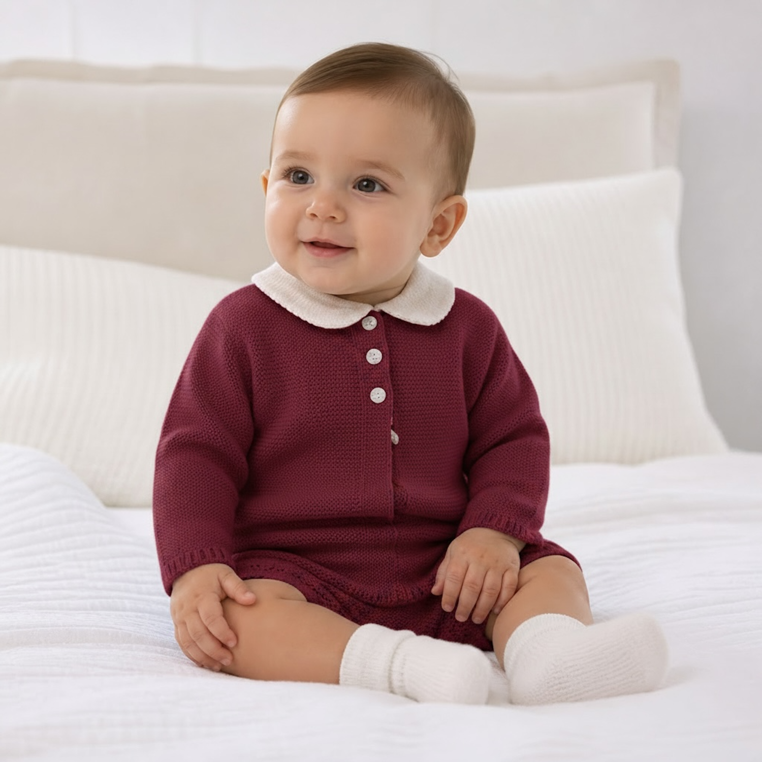 Burgundy 3 Piece Knit Set