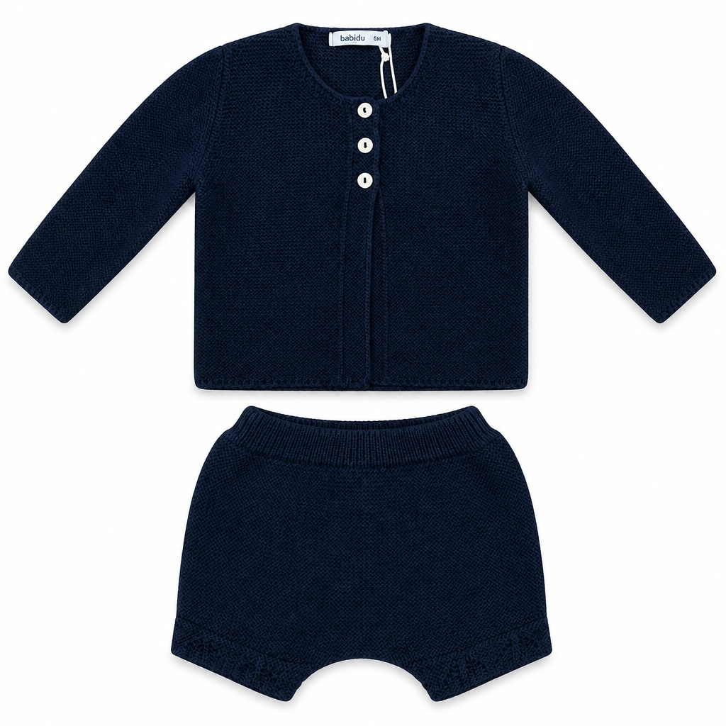 Navy Blue 3 Piece Knit Set