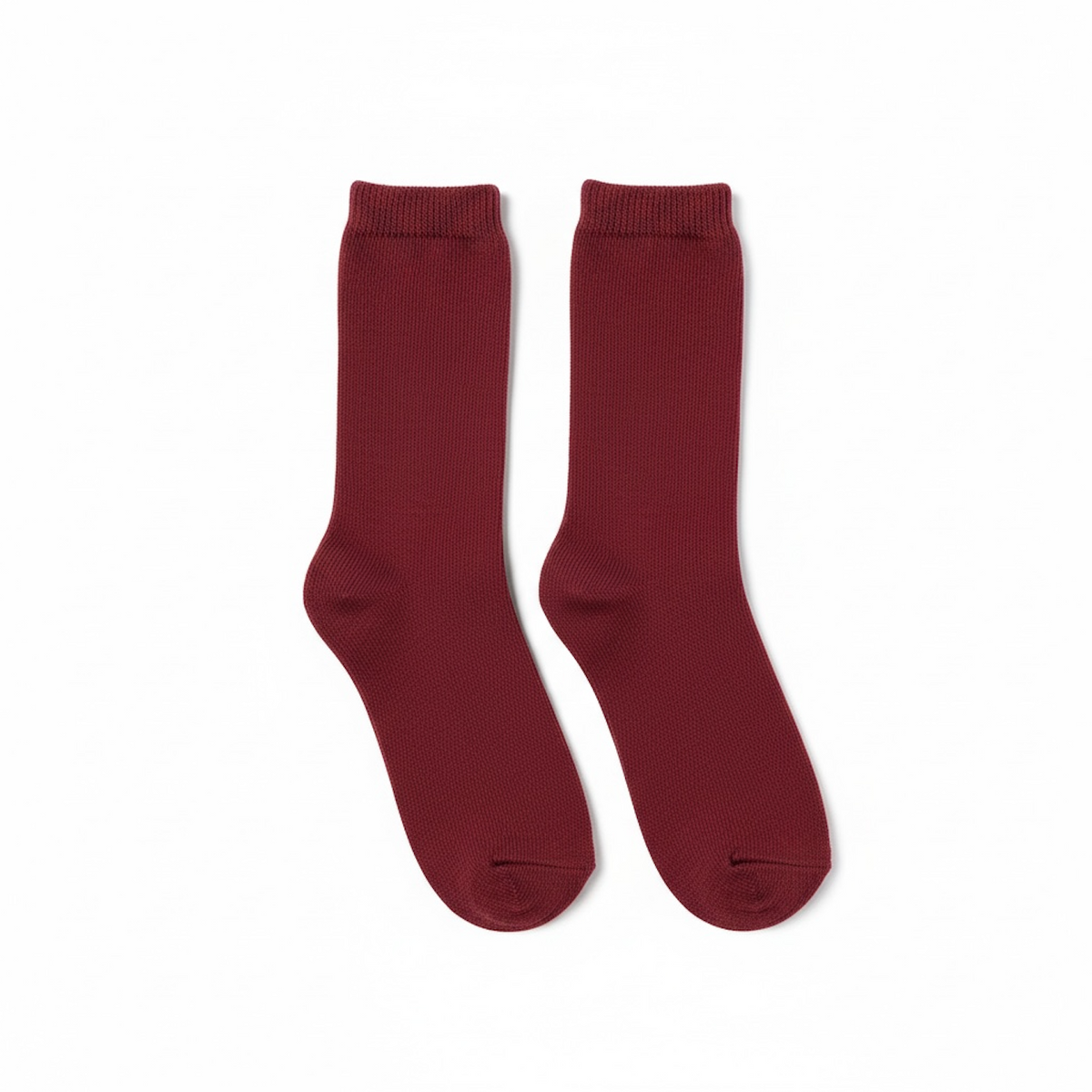 Burgundy Plain Knee High Sock
