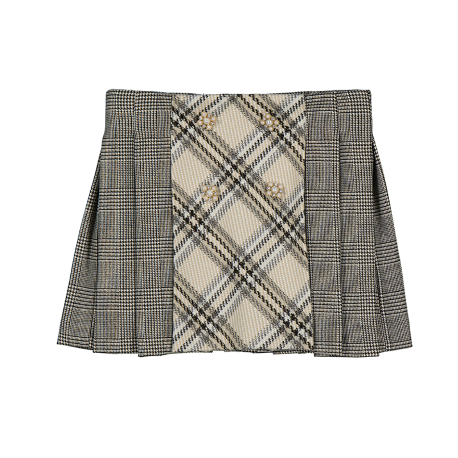 Grey Check Skirt