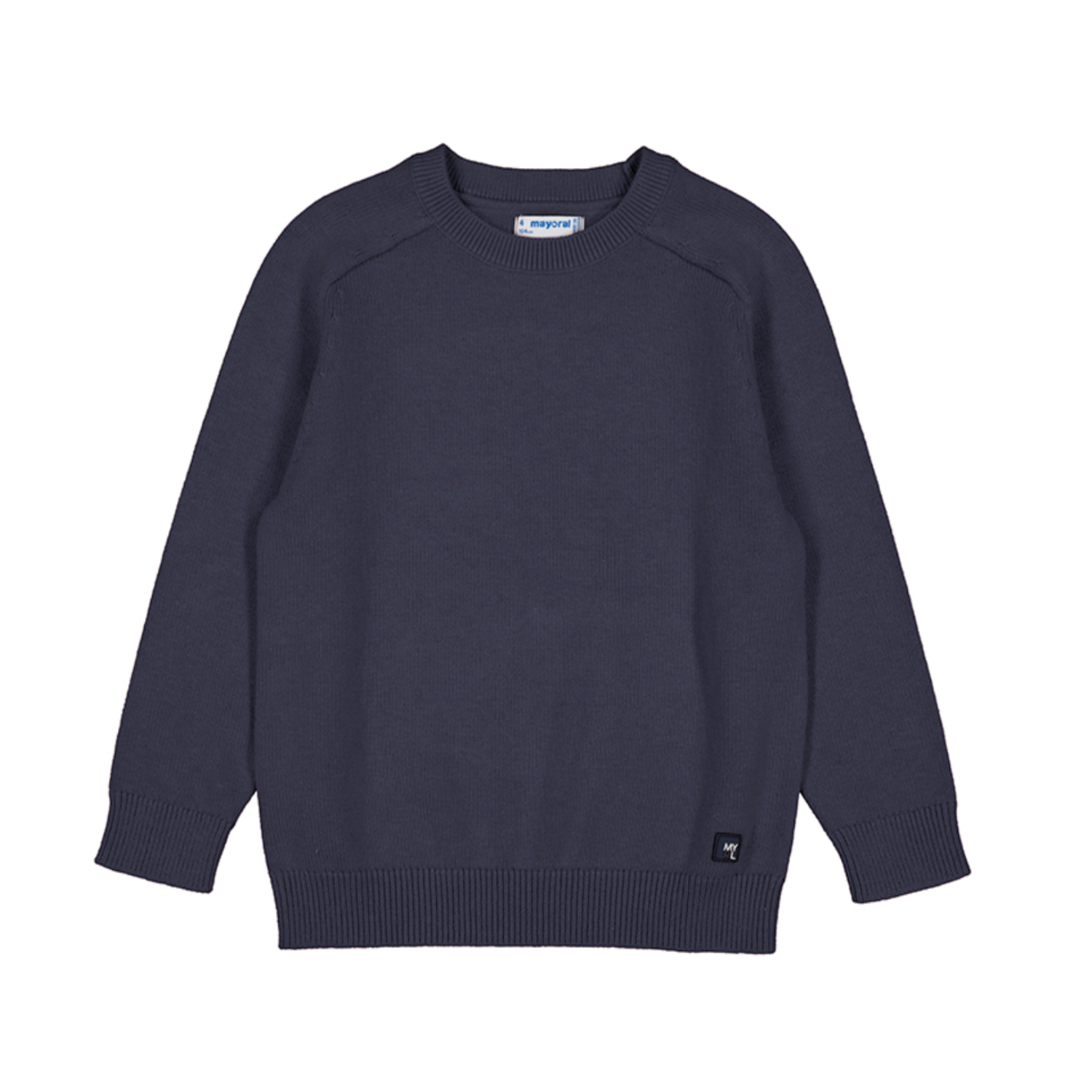 Navy Knitted Crew Neck Jumper