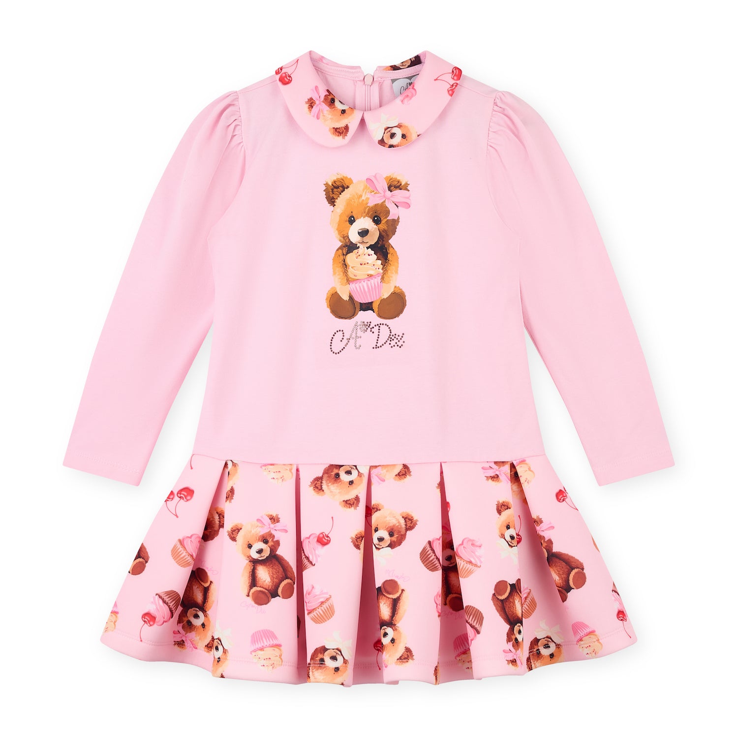 Pink Bear Print Dress