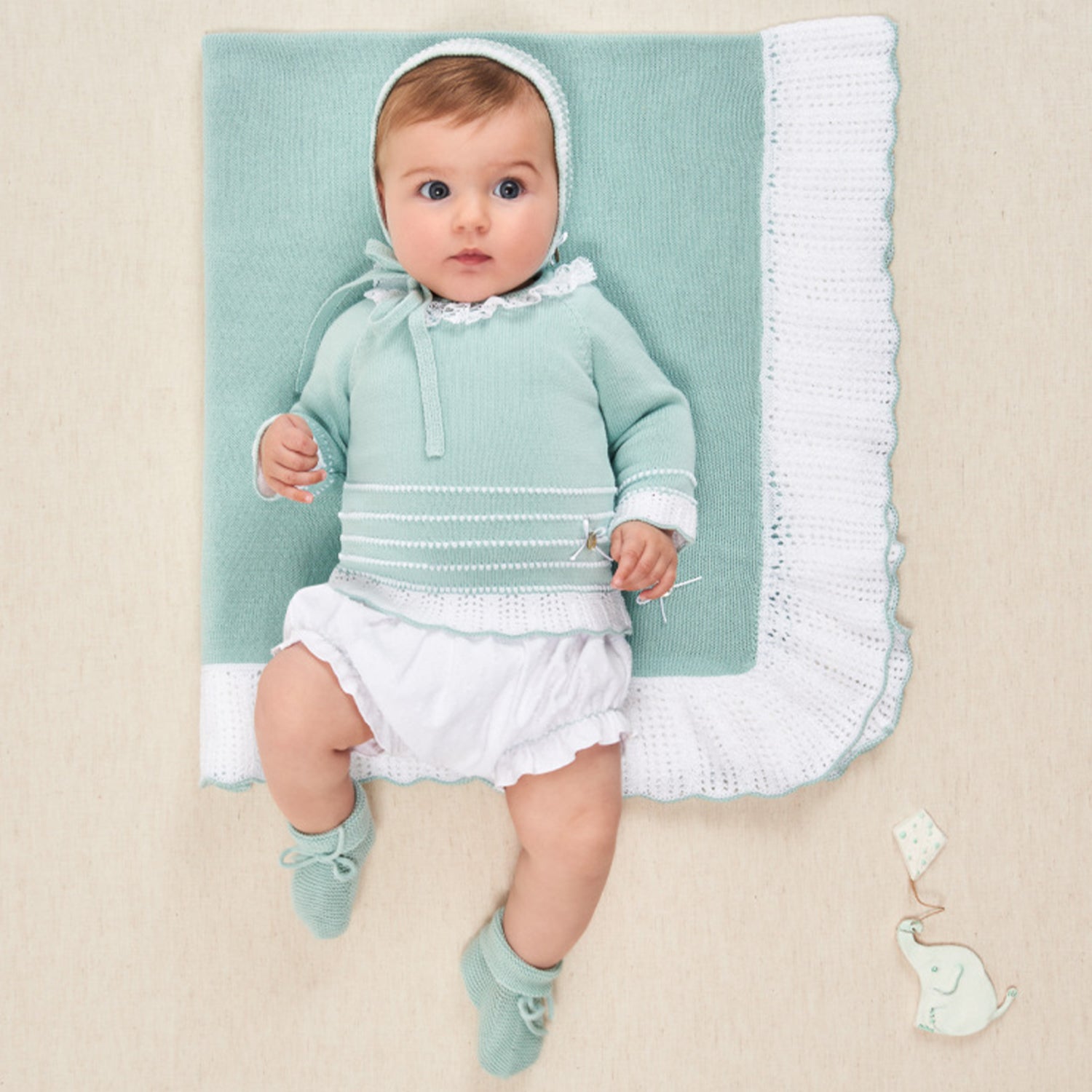 Green Lace Bloomer Set