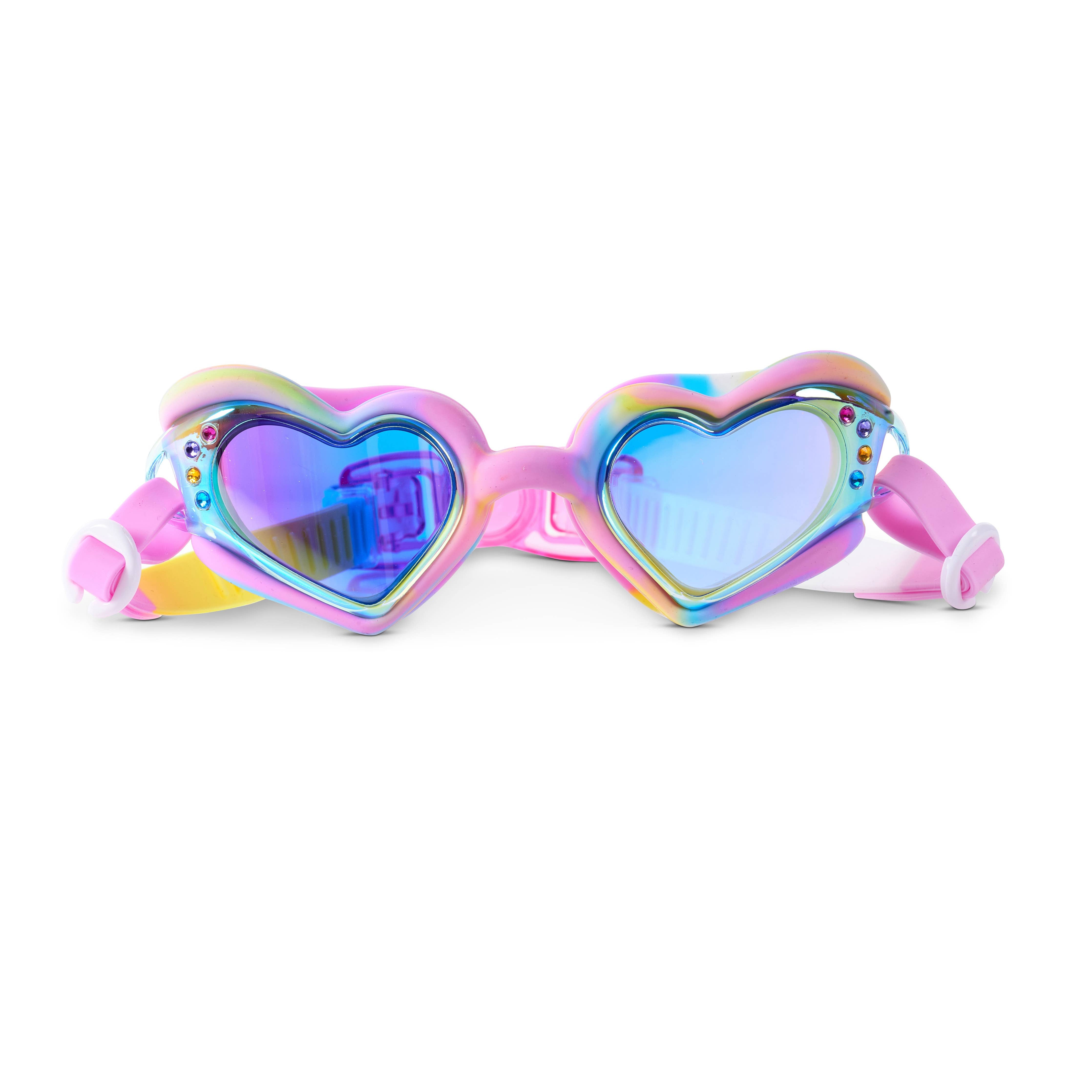 Multi Coloured Plush Heart Kids' Swim Goggles