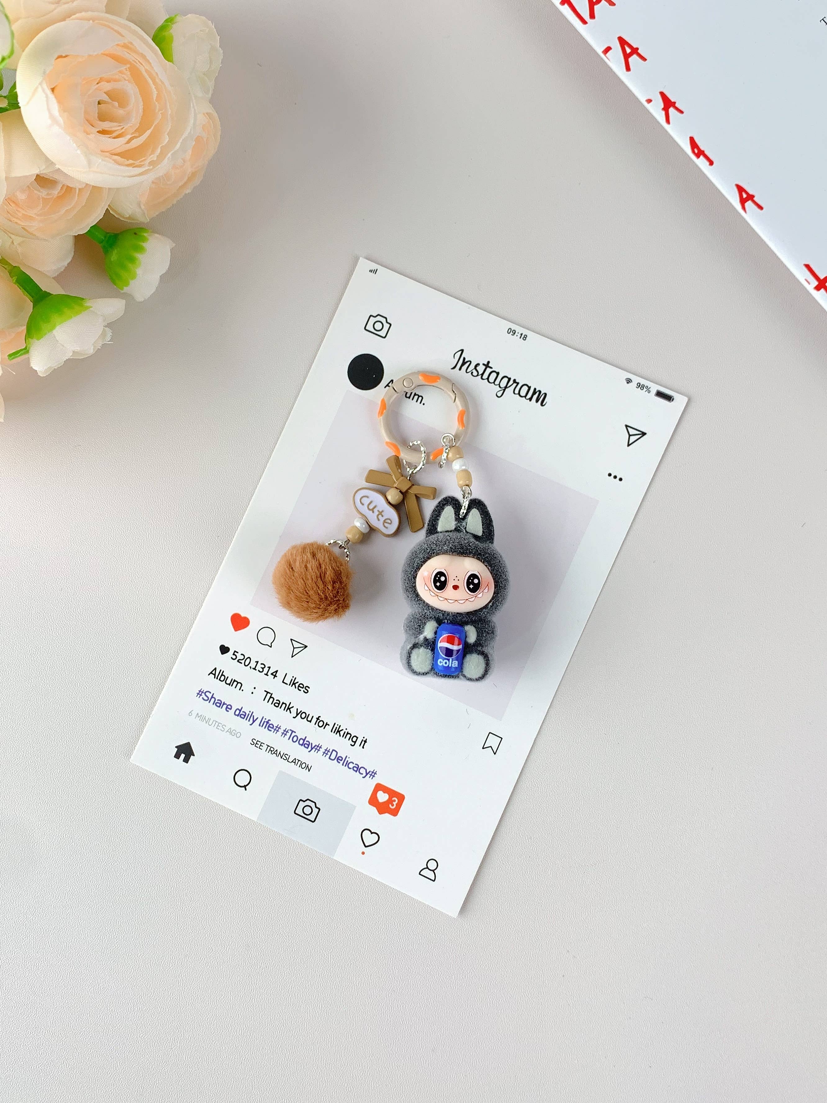 Labubu Hot-Selling Cute Keychain for Girls,Car Key Accessory