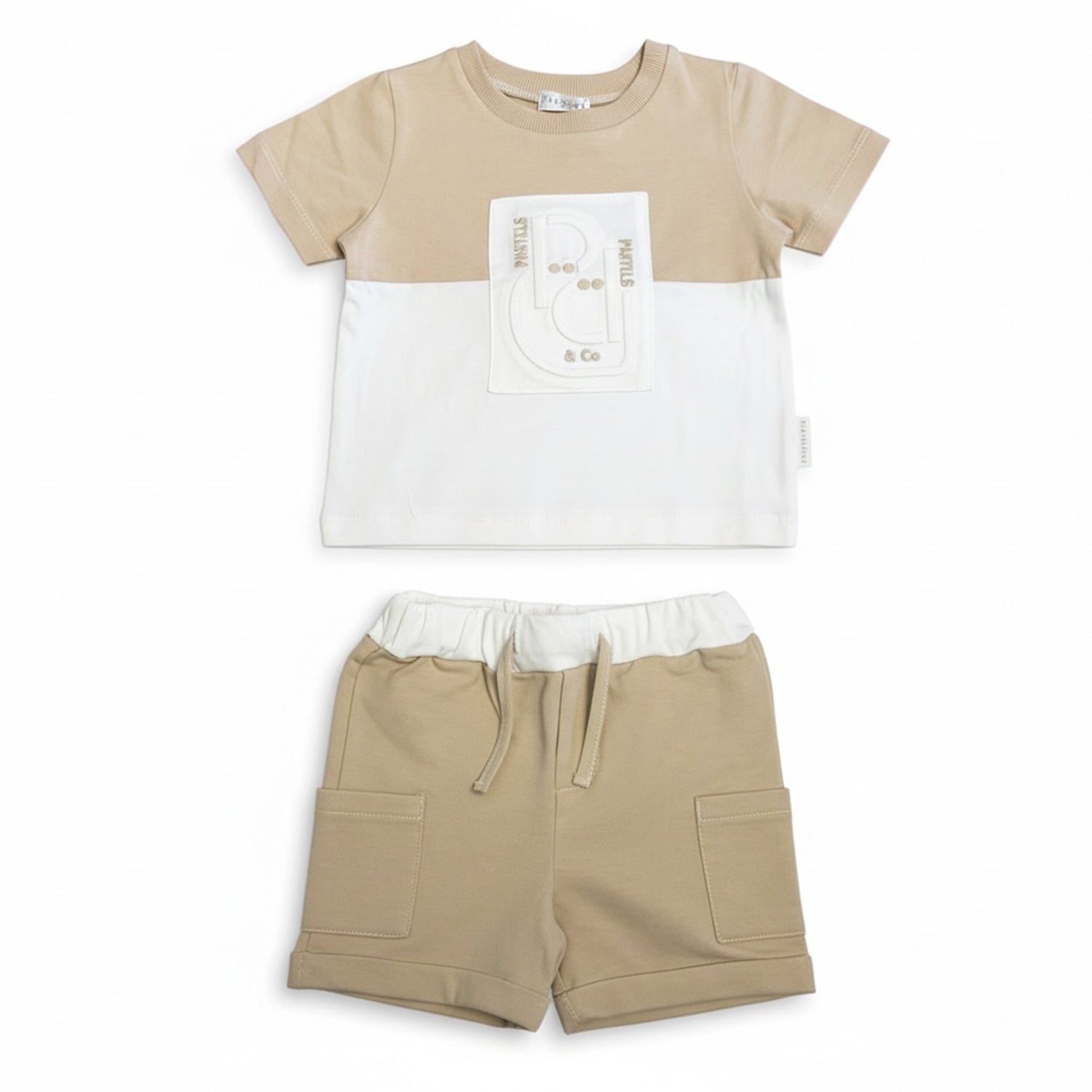 Beige T-Shirt & Short Set