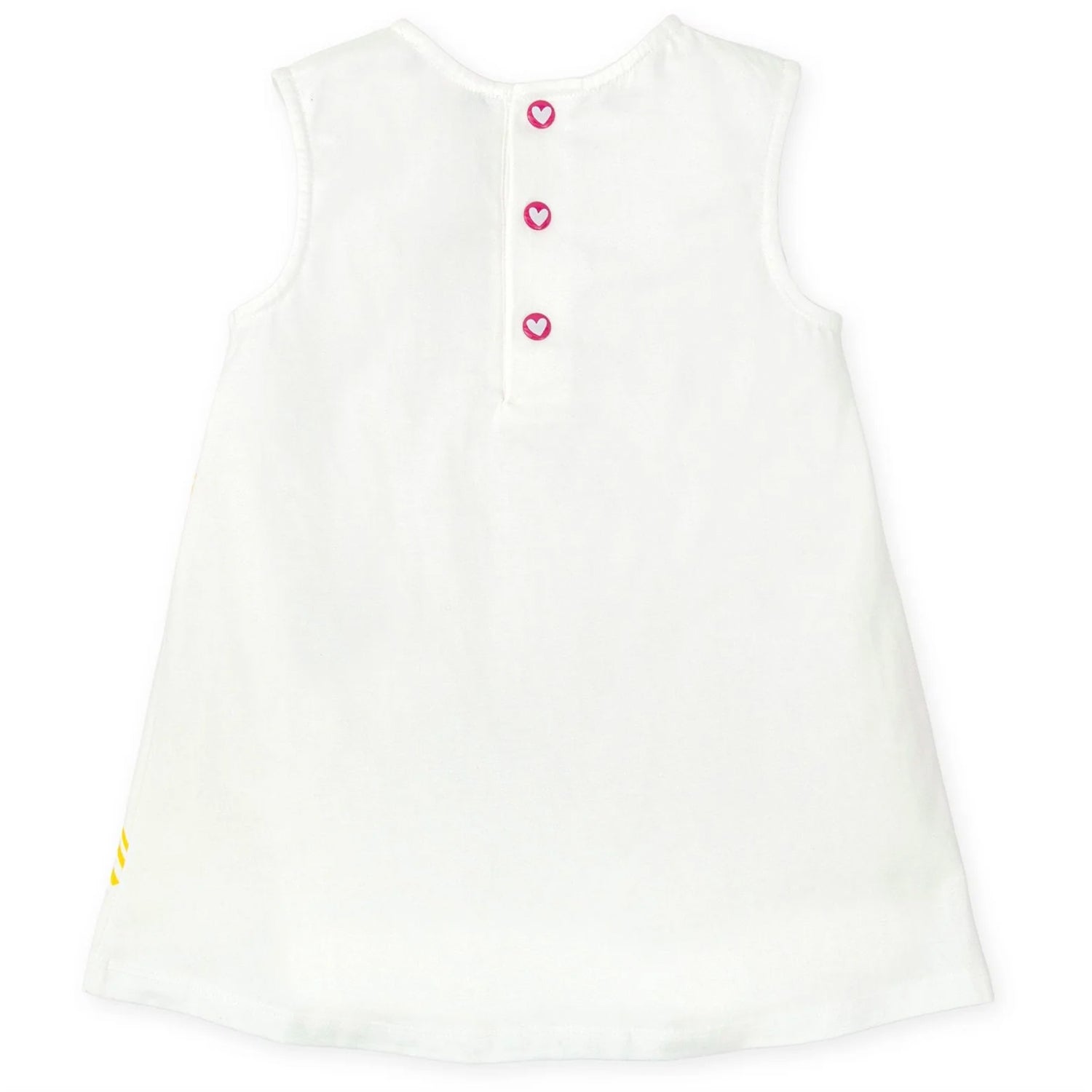 White Colourful Bow Dress