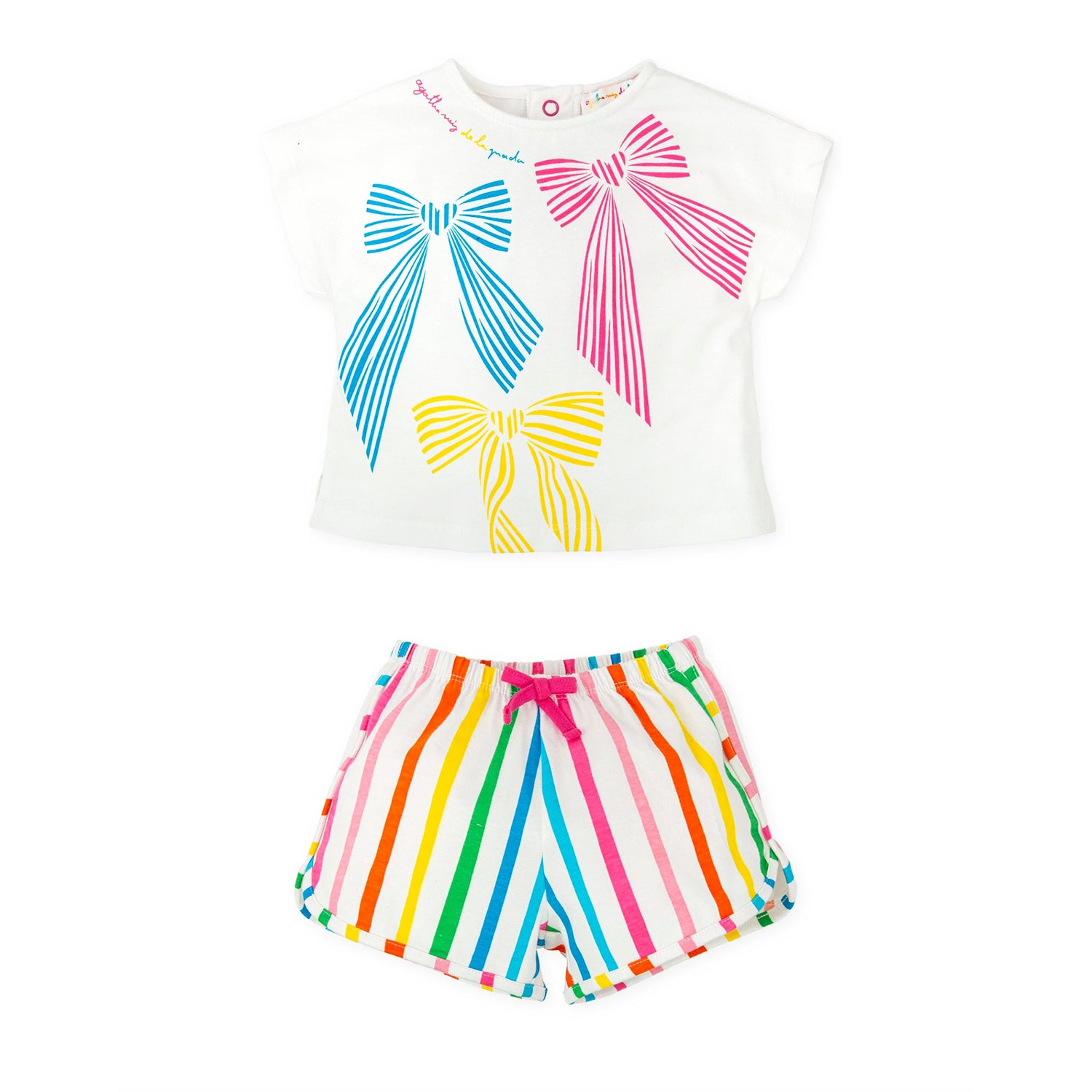 Bow & Stripe Short Set