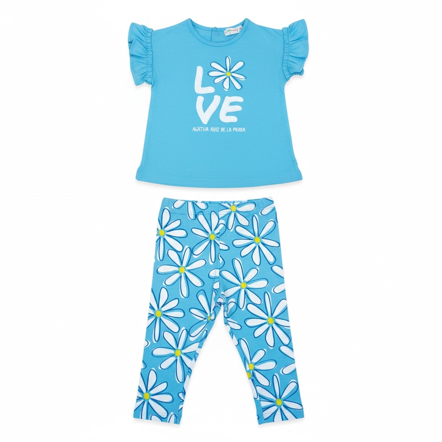 Blue Daisy Legging Set