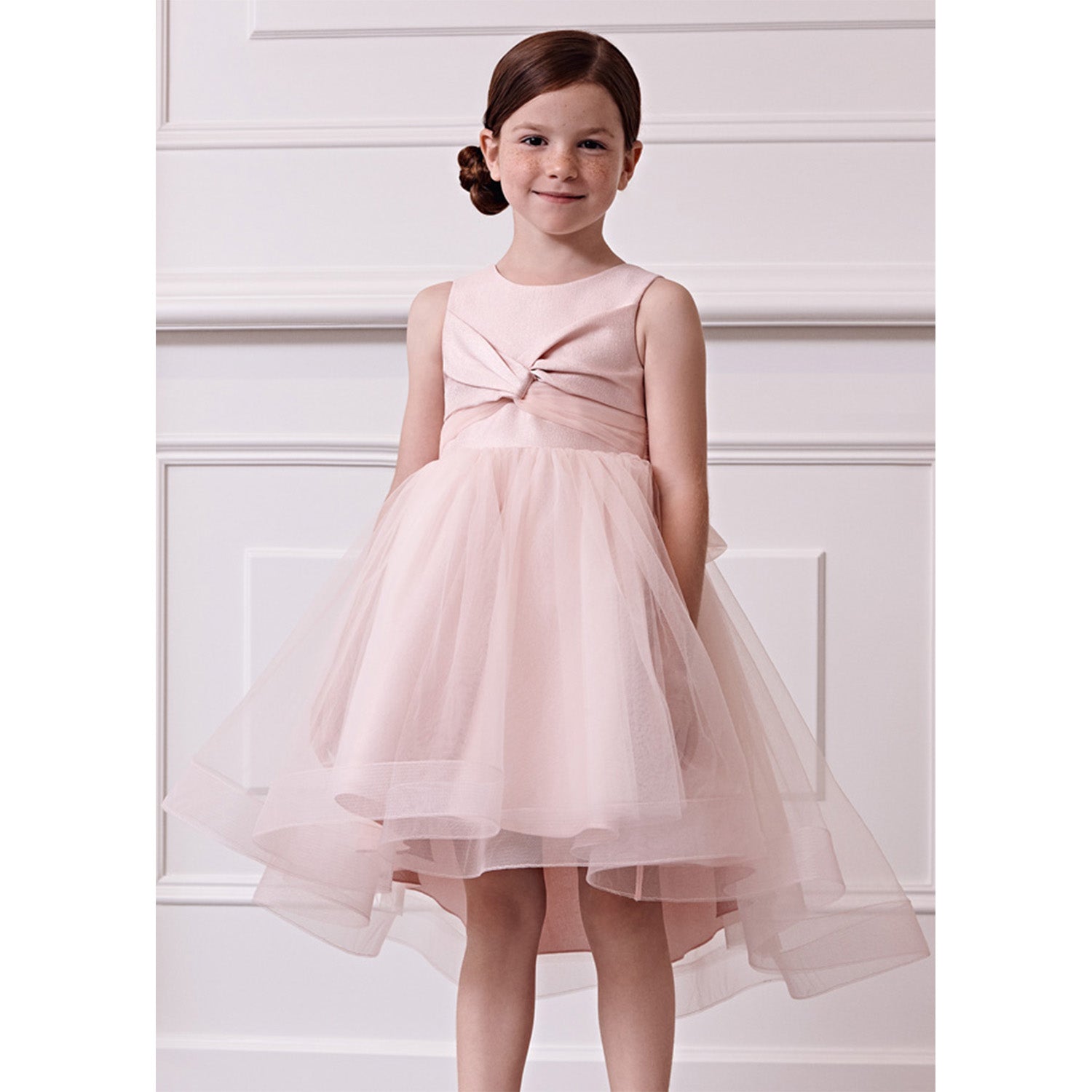 GIrls Pink Shimmer Tulle Dress