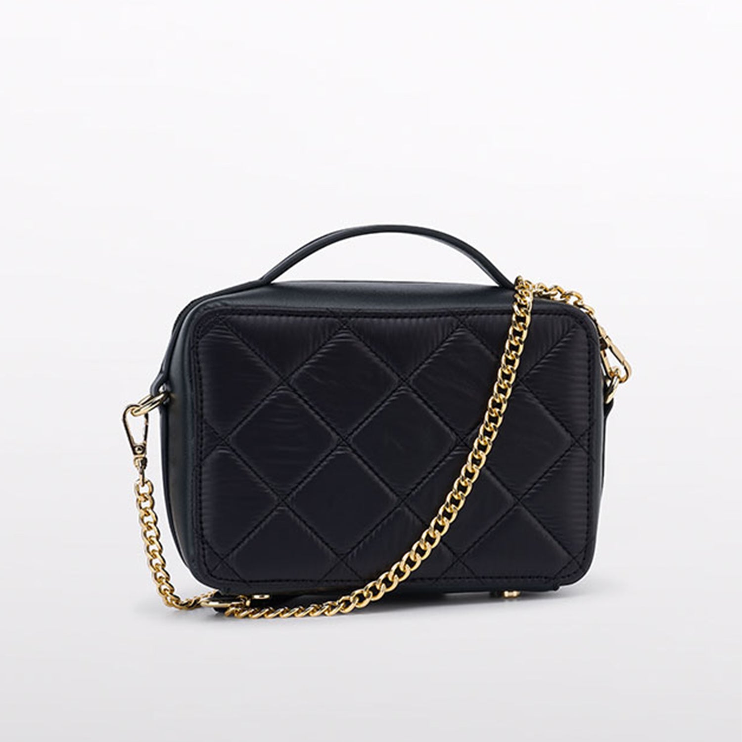 Black Quilted Cross Body Handbag