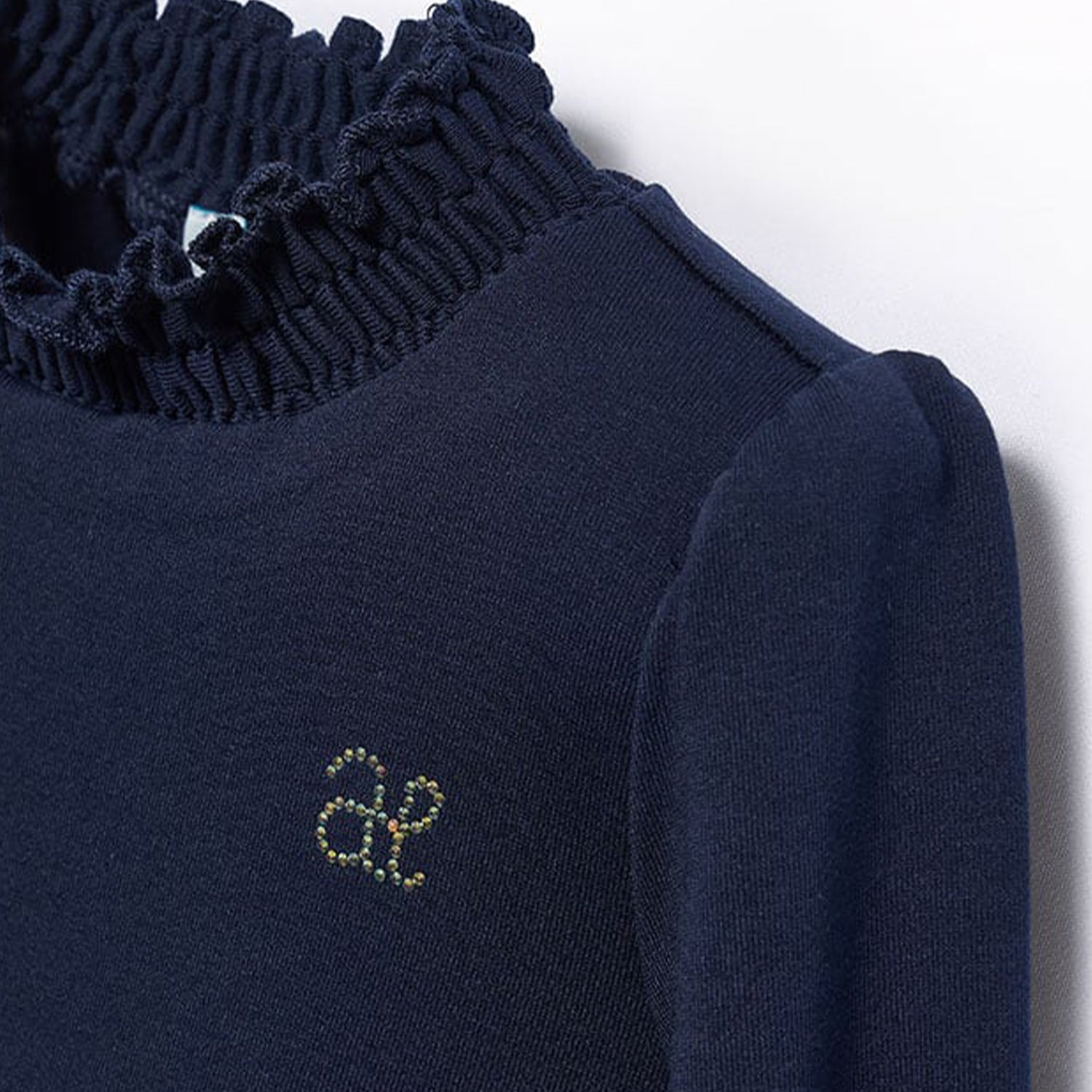 Navy Ribbed Turtle Neck