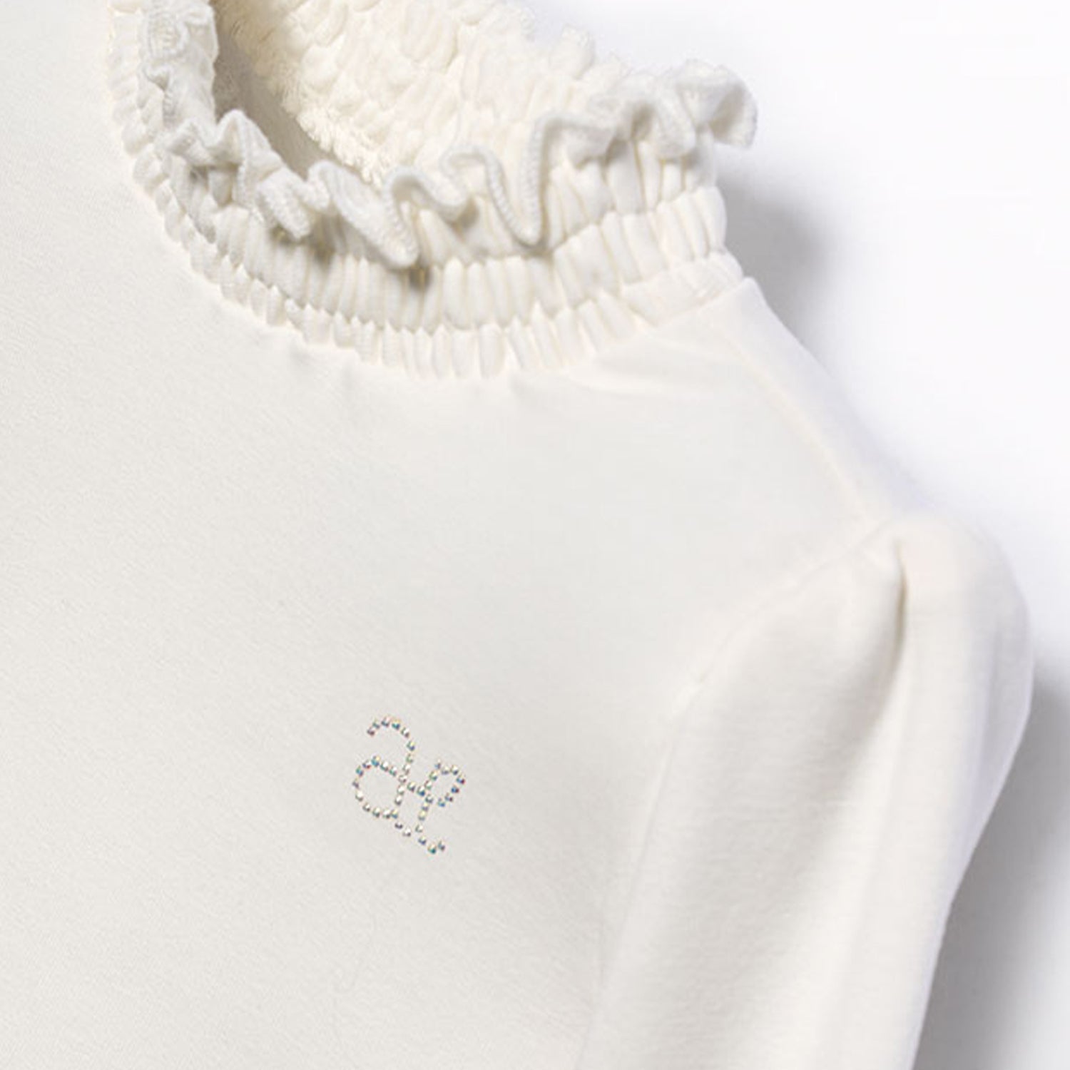 Ivory Ribbed Turtle Neck Top