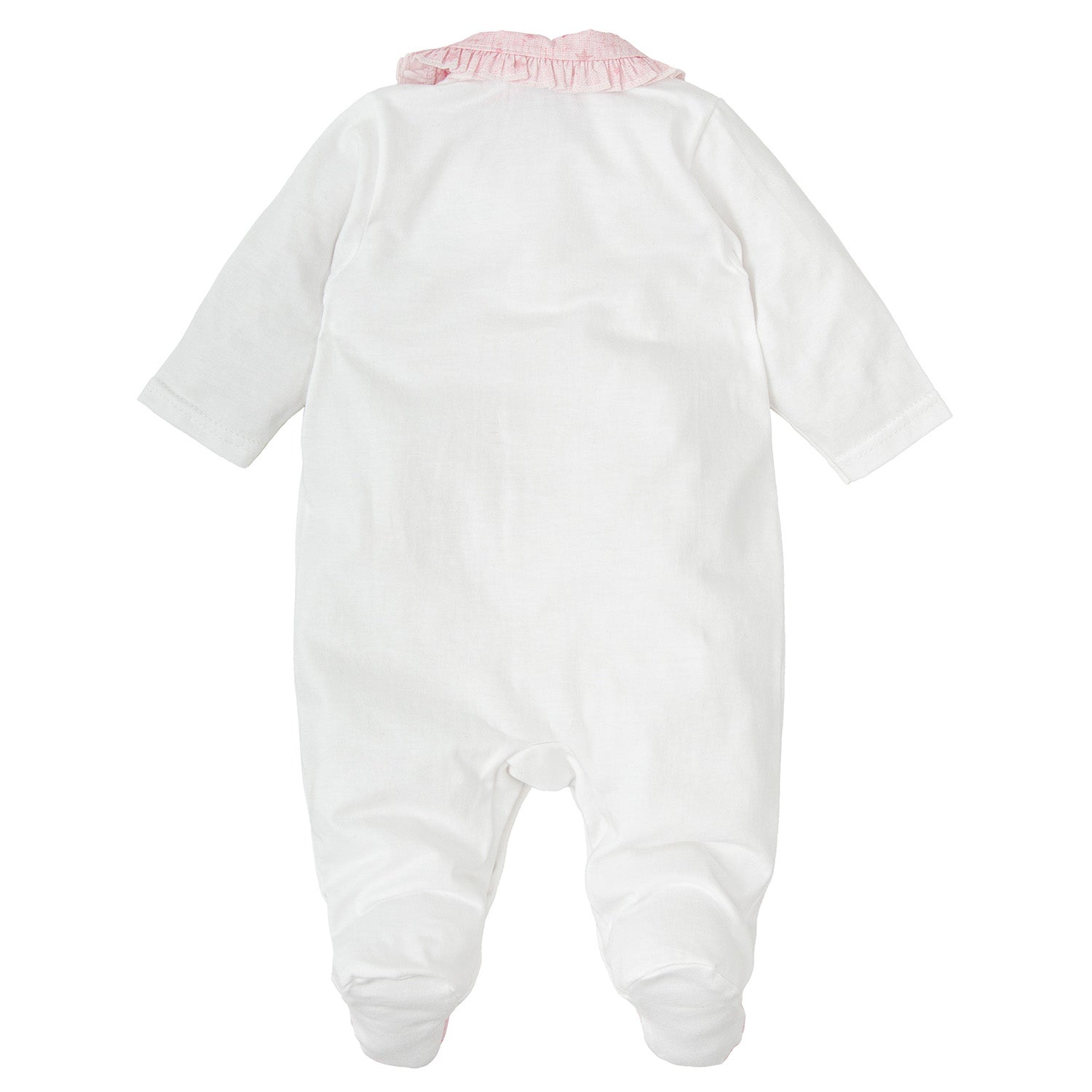Pink Crown Trim Babygrow
