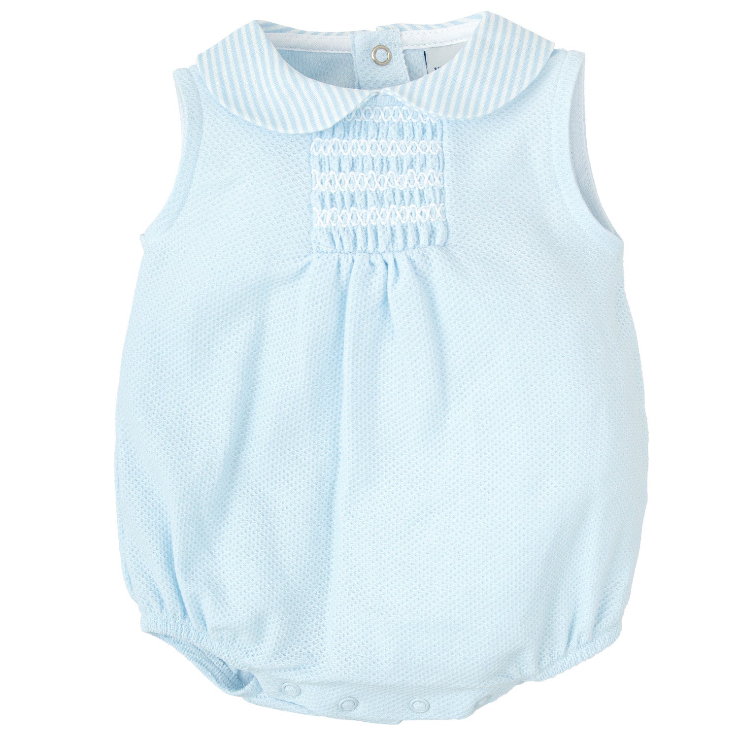 Pale Blue Smocked Romper