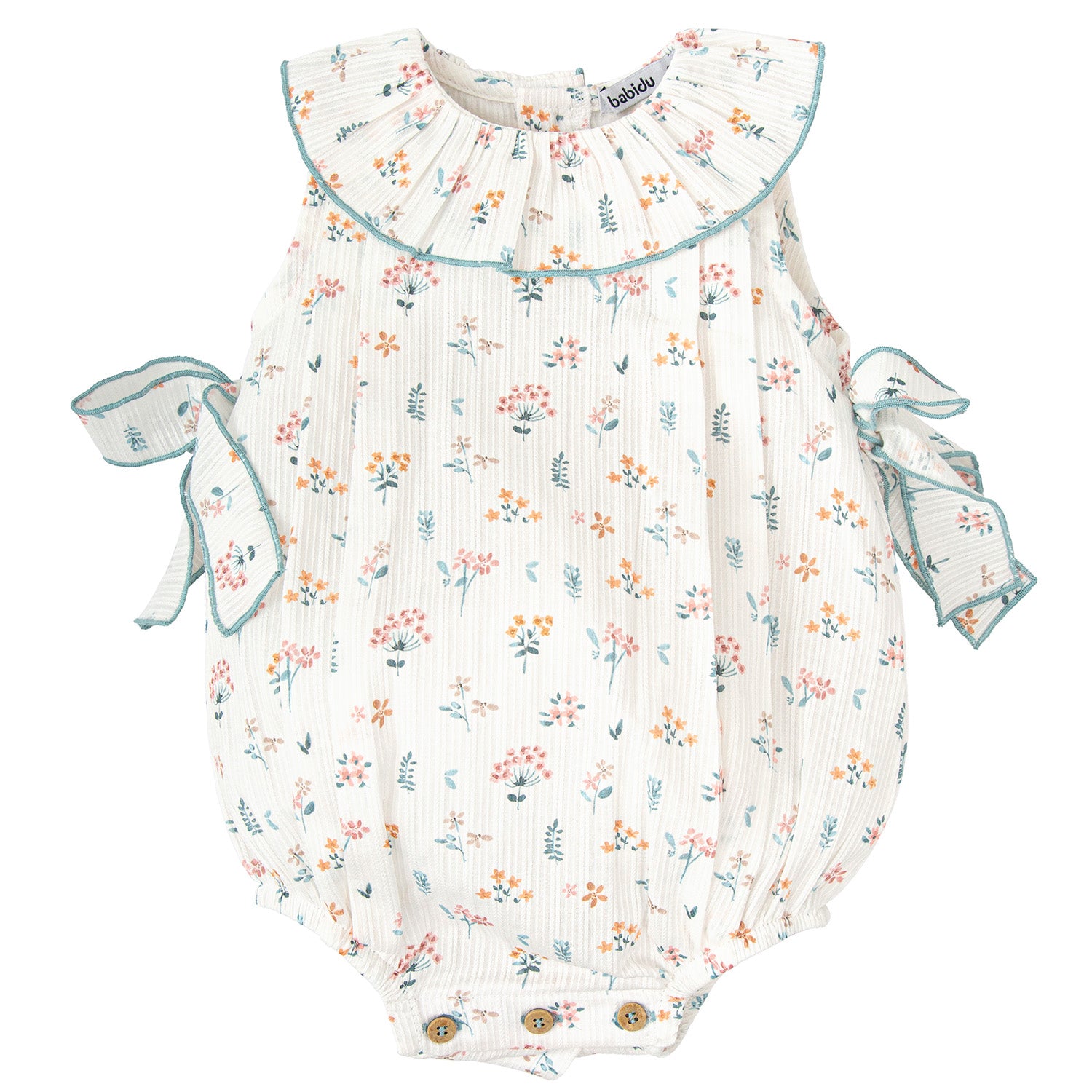 Floral Side Bow Romper
