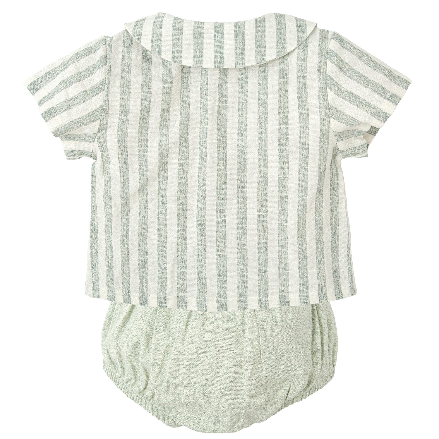Green Stripe Linen Jam Pant Set