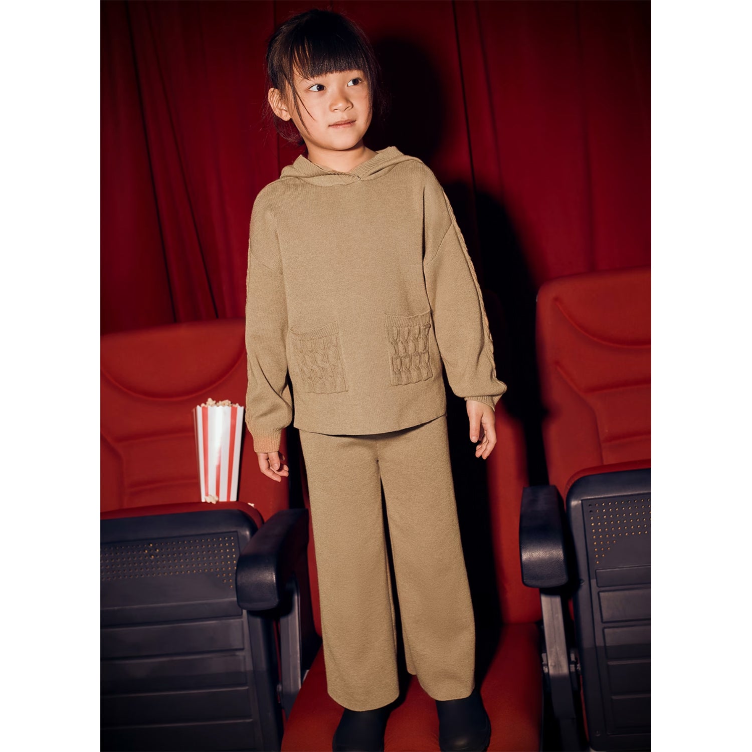 Brown Knit Lounge Set