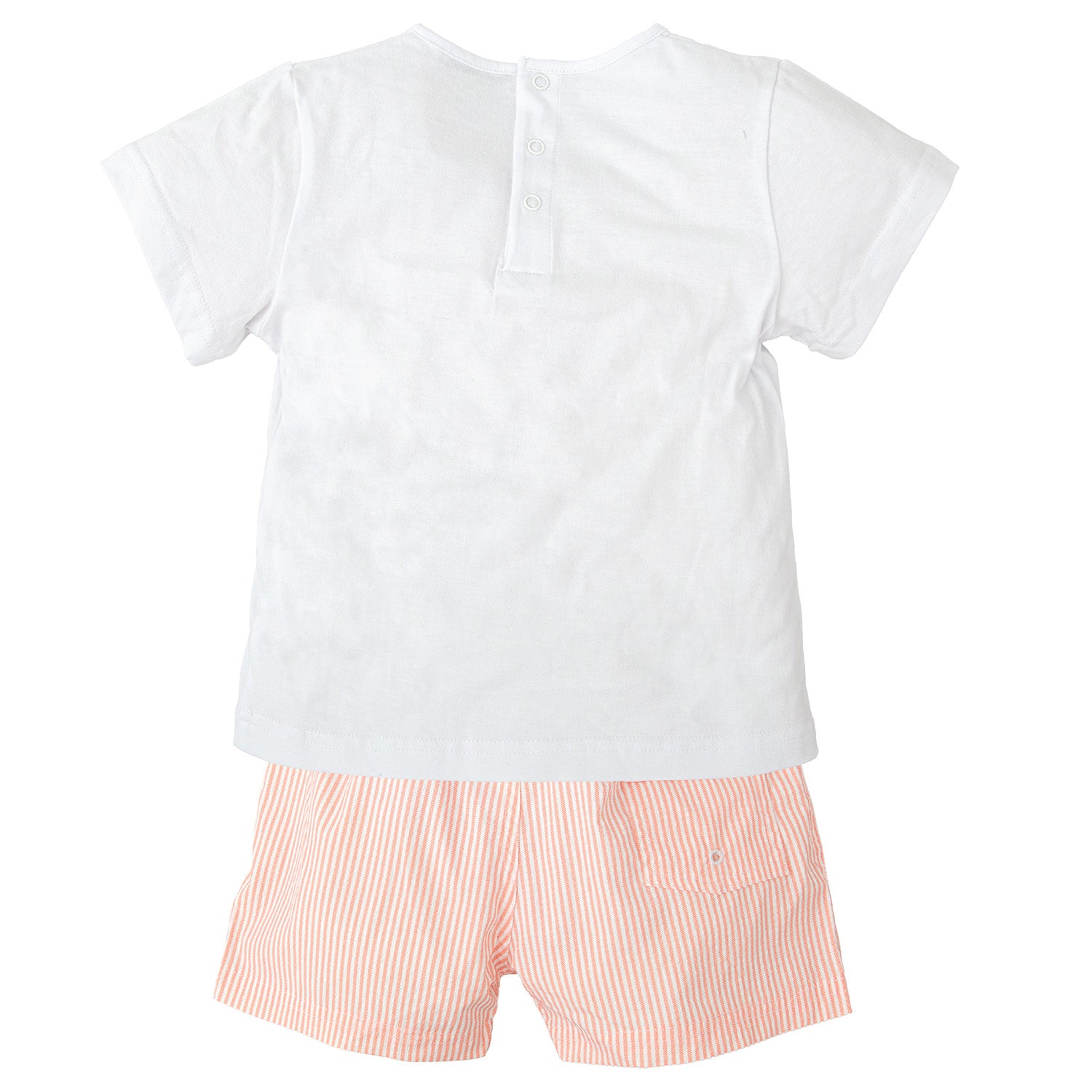 Orange Stripe Swim-Short Set