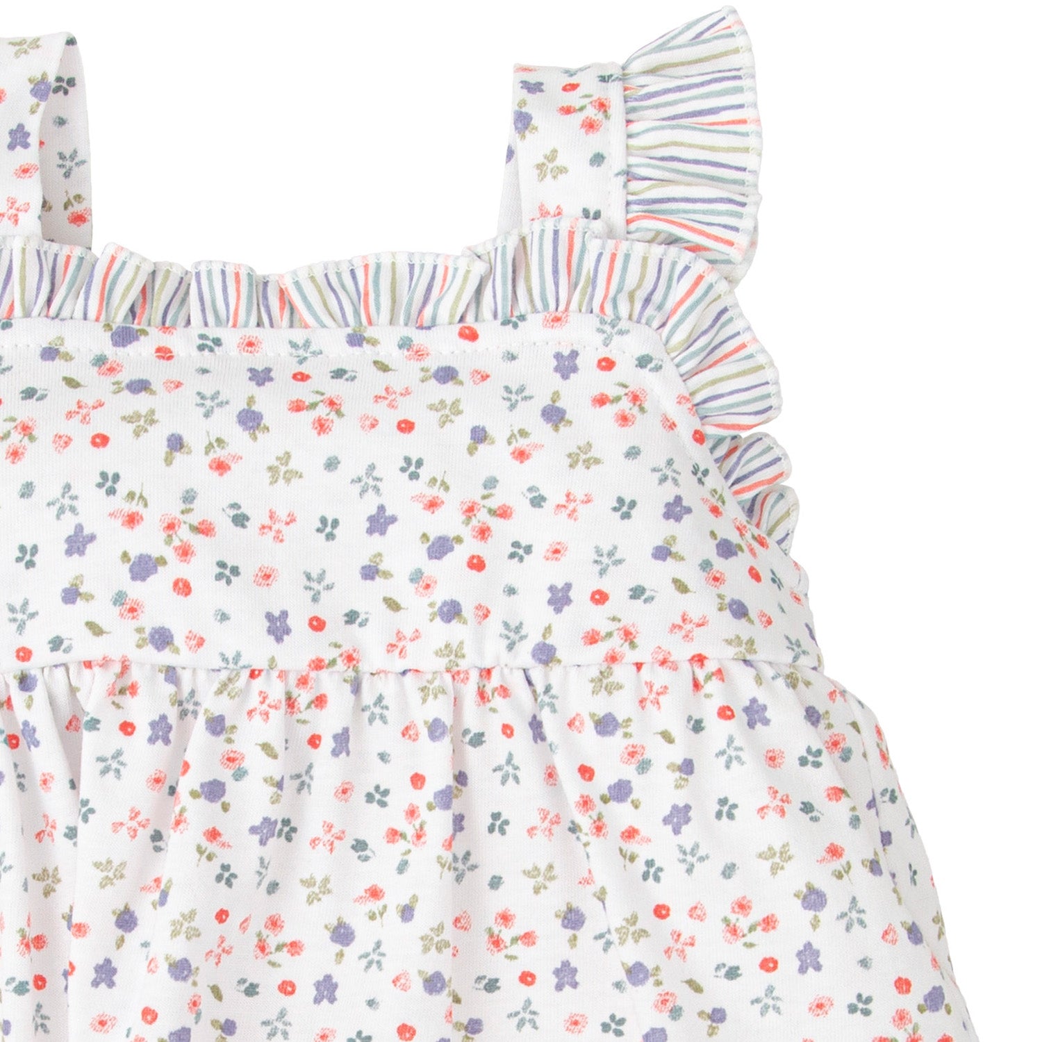 White Floral Tiered Dress