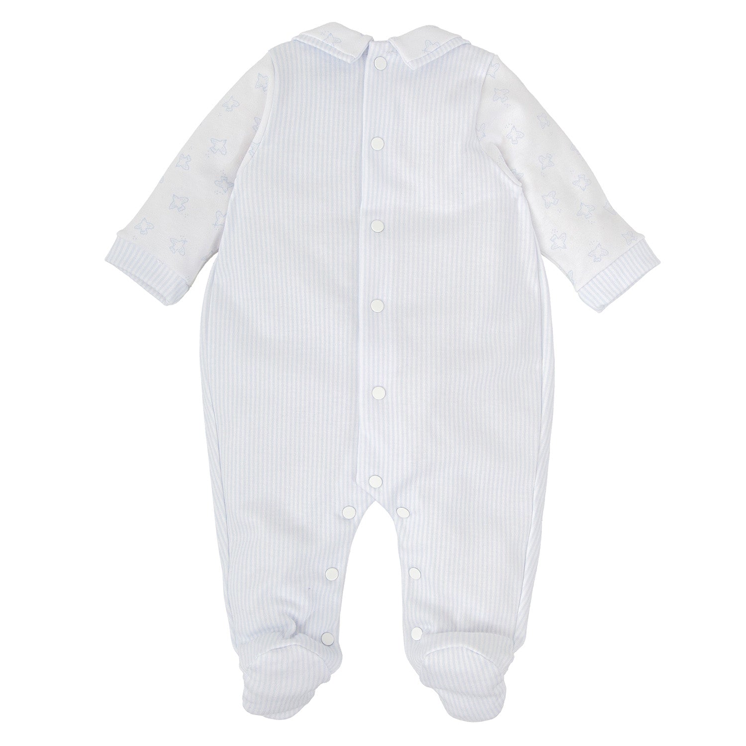 Boys Blue Stripe Babygrow