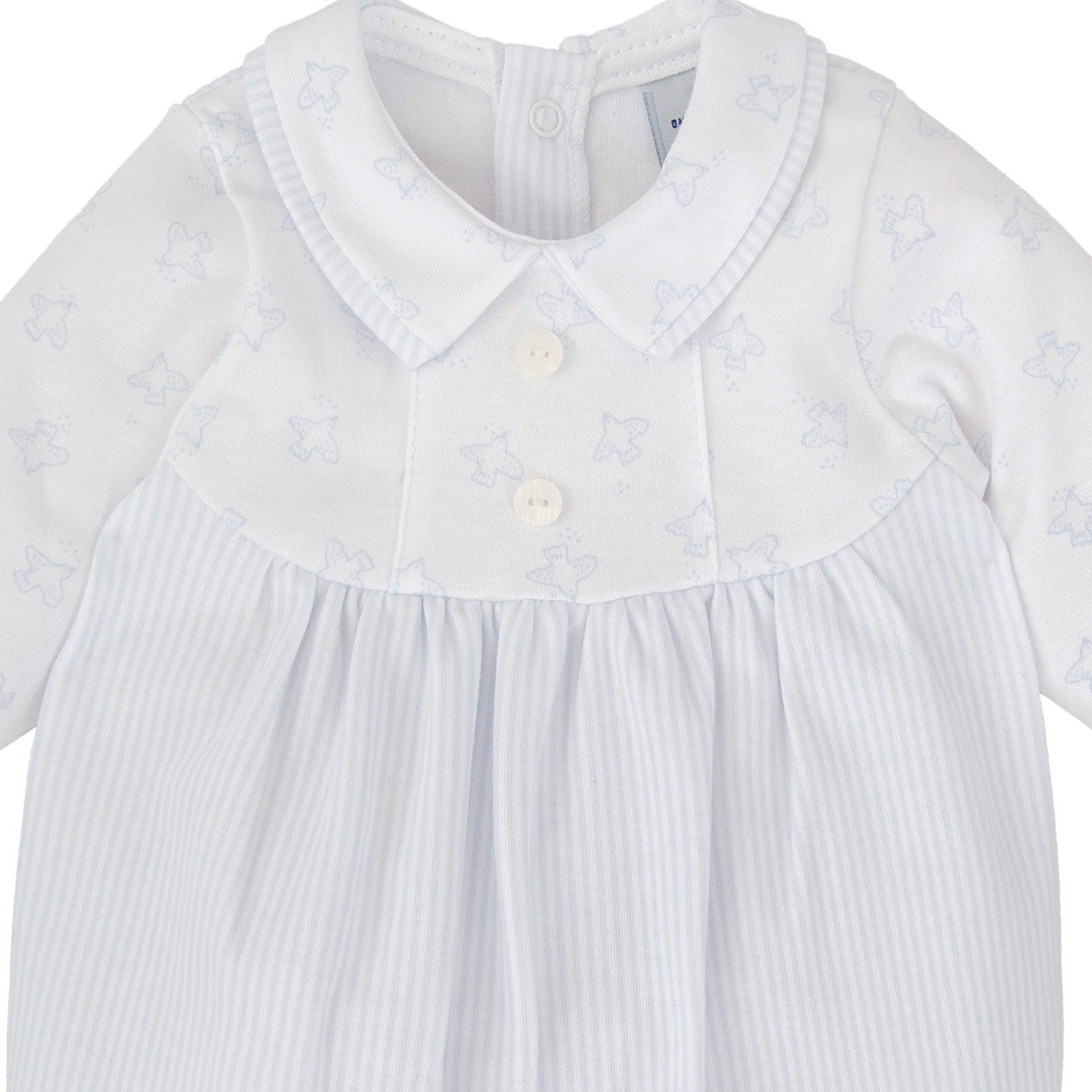 Boys Blue Stripe Babygrow
