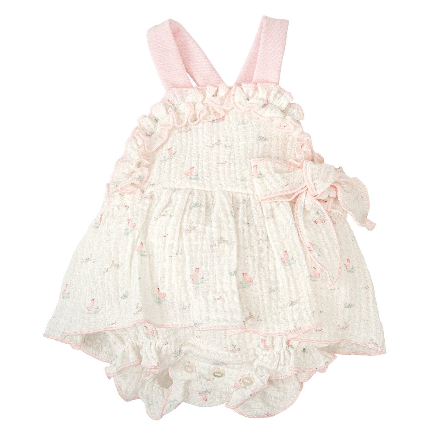 White Crepe Chick Romper