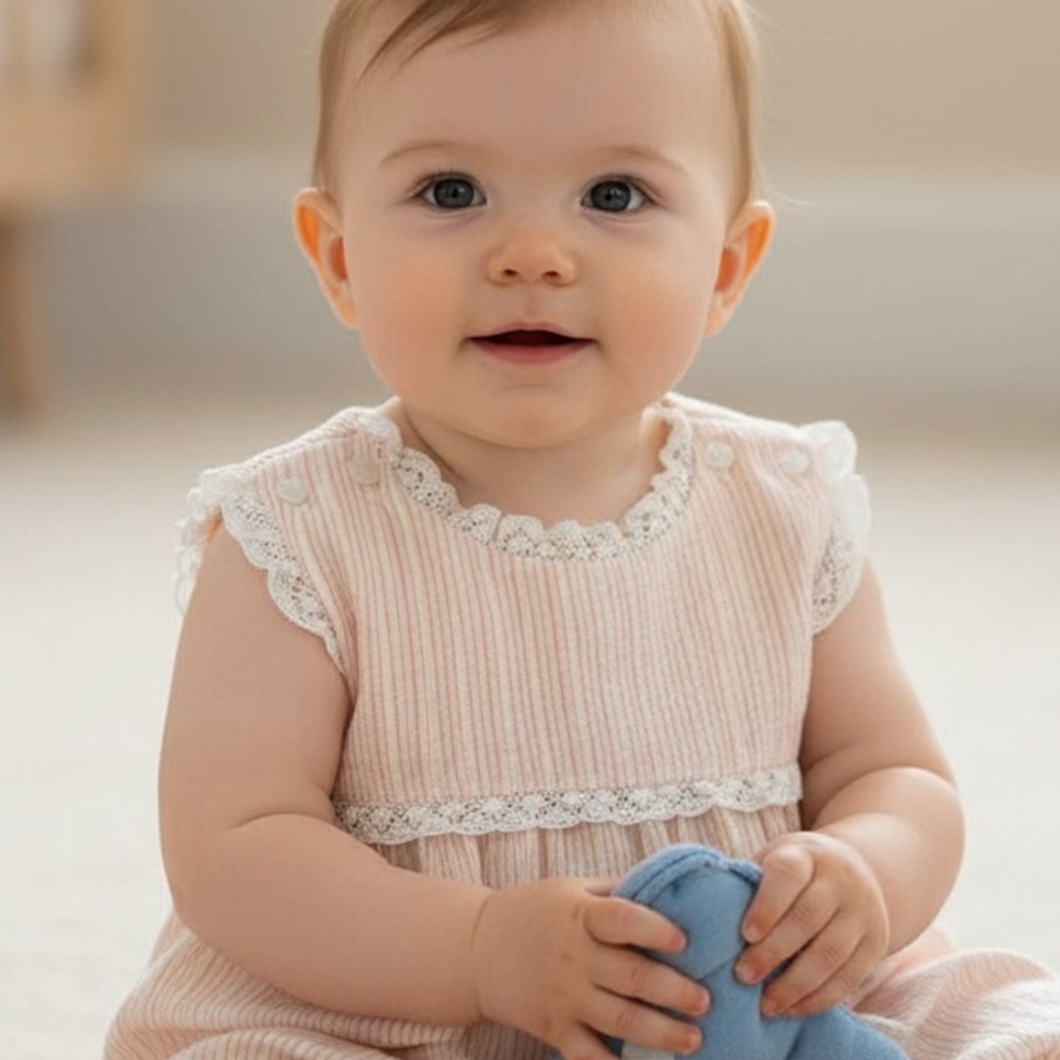 Pink & Orange Stripe Romper