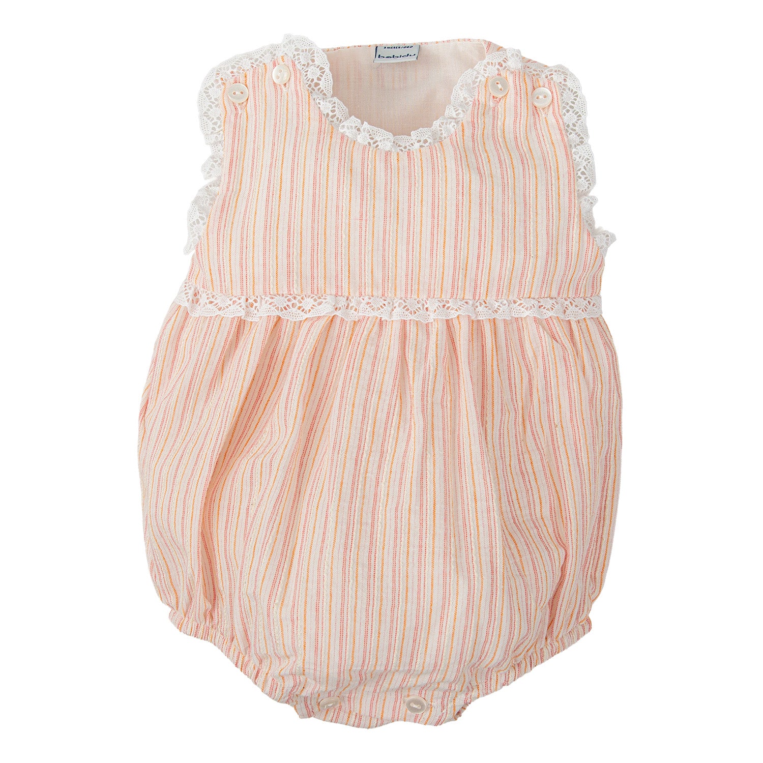 Pink & Orange Stripe Romper