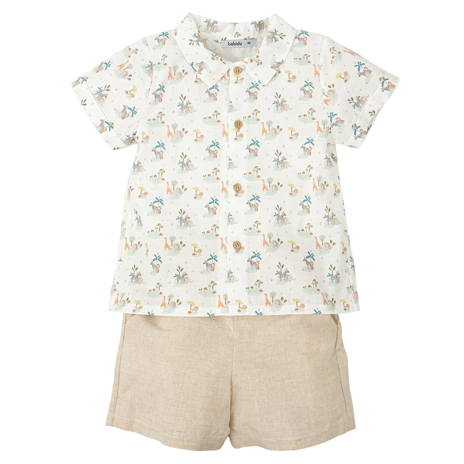 Zoo Animal Print Shirt & Shorts