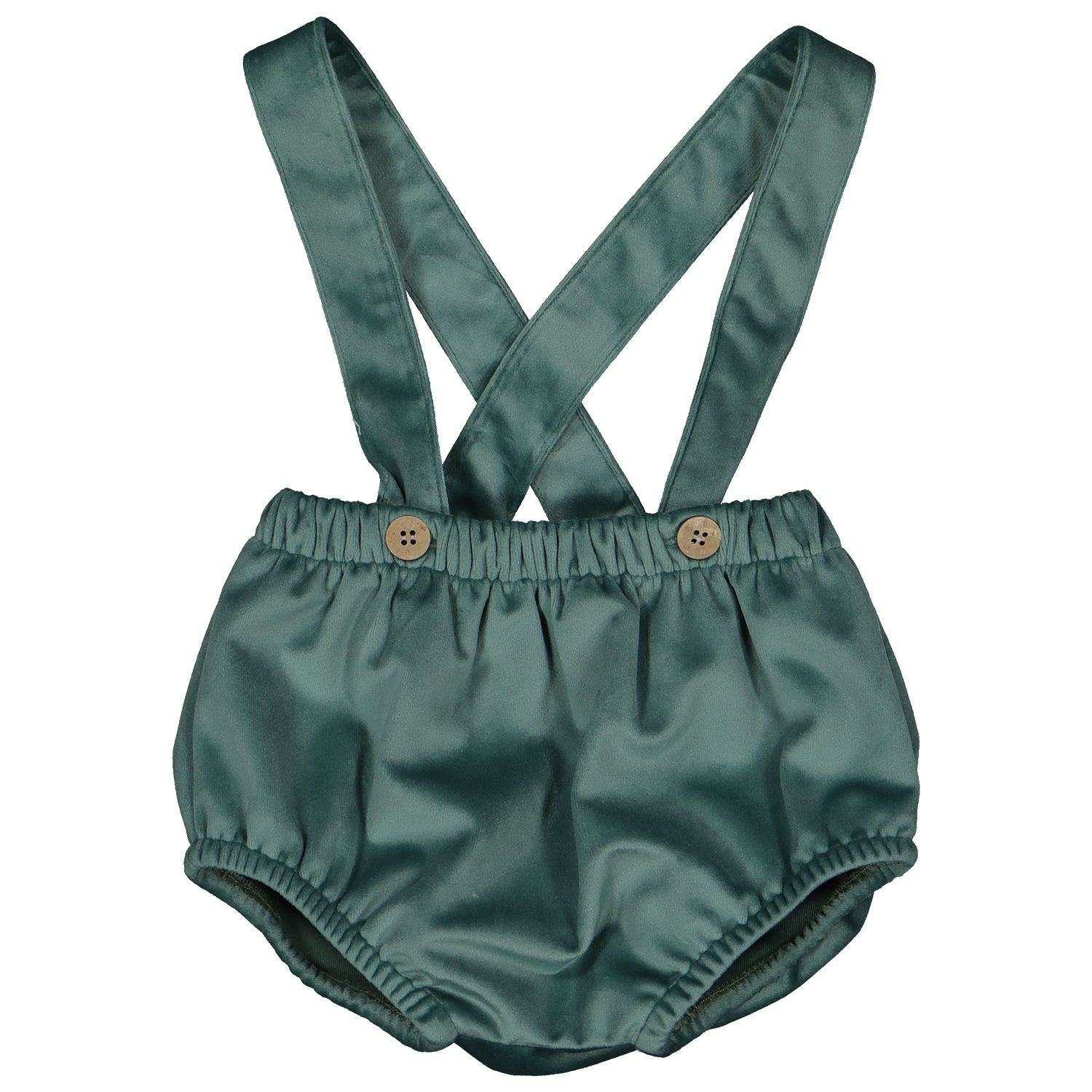 Green Velvet Dungaree & Shirt Set